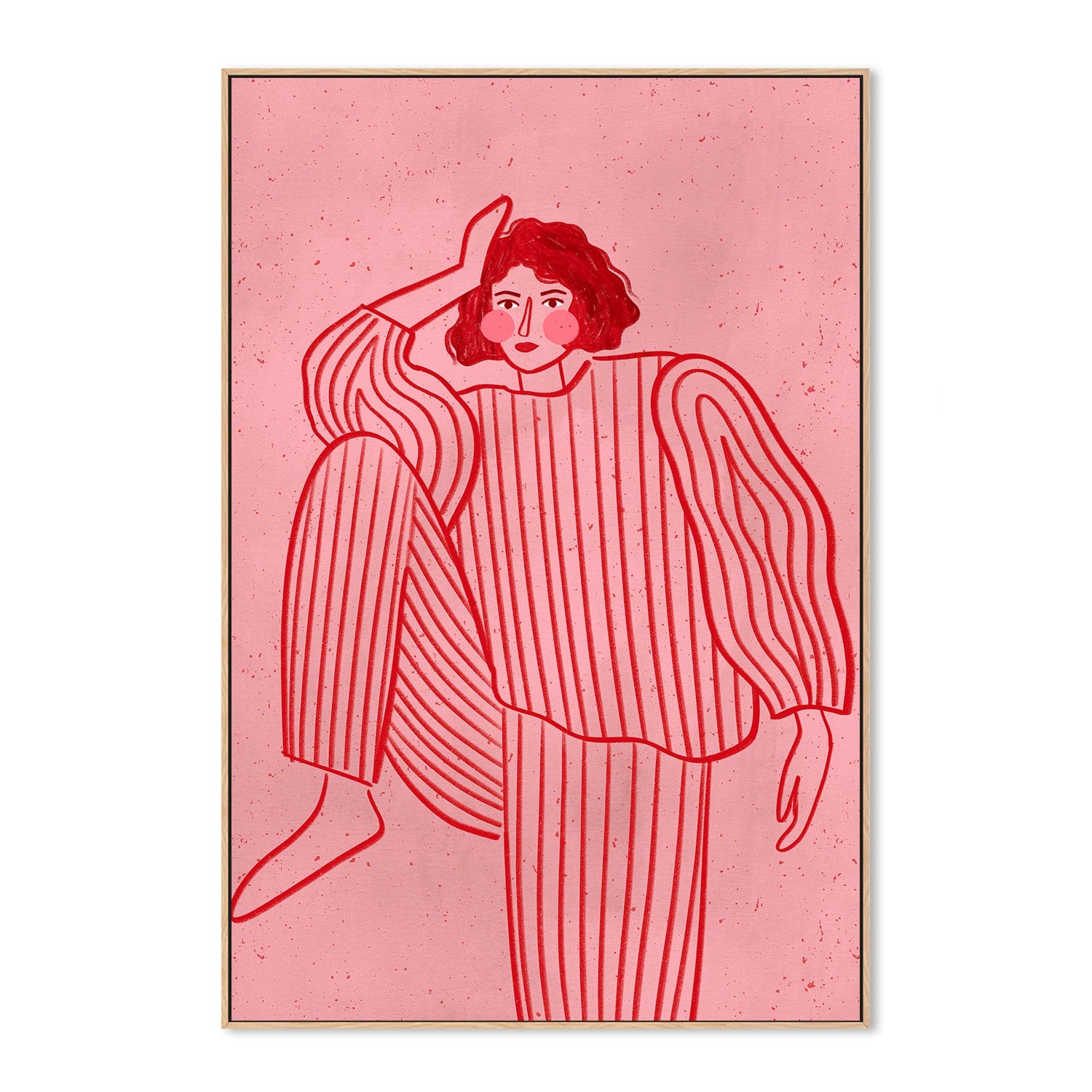 wall-art-print-canvas-poster-framed-The Woman With the Striped Pyjama-4