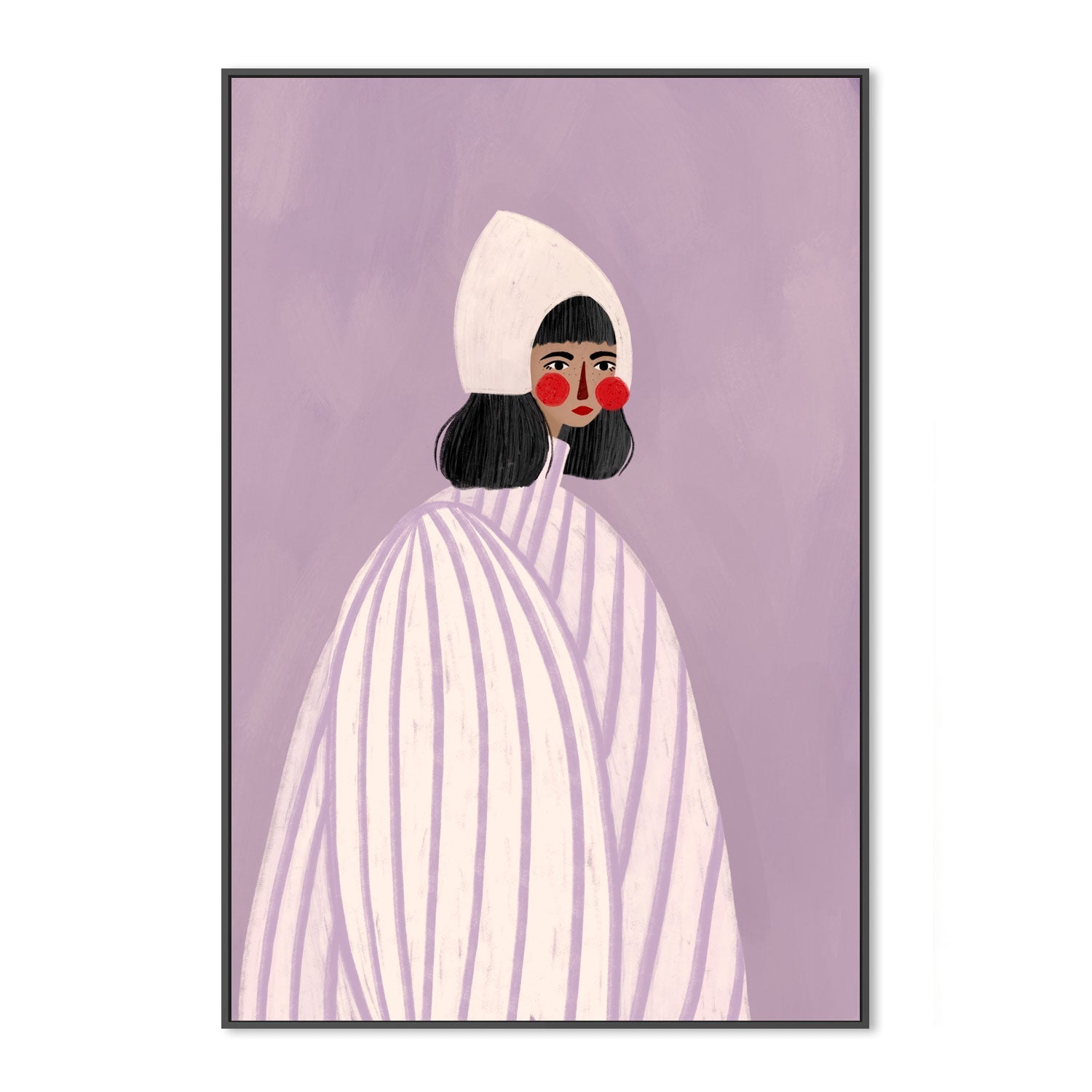 wall-art-print-canvas-poster-framed-The Woman With The White Hat , By Bea Muller-3
