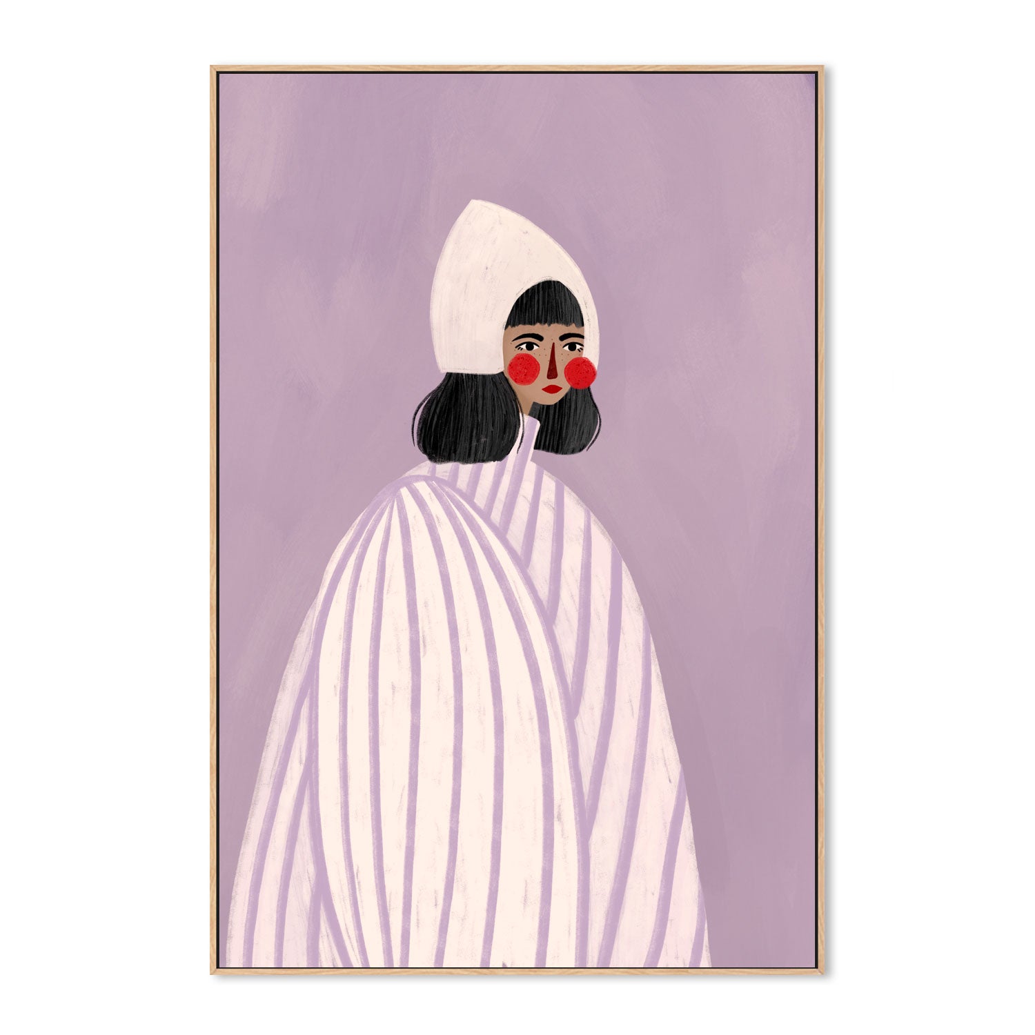 wall-art-print-canvas-poster-framed-The Woman With The White Hat , By Bea Muller-4
