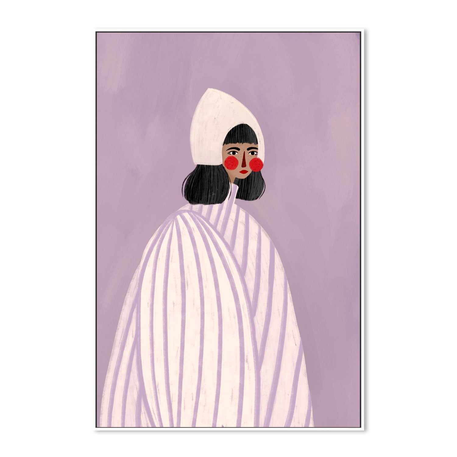 wall-art-print-canvas-poster-framed-The Woman With The White Hat , By Bea Muller-5
