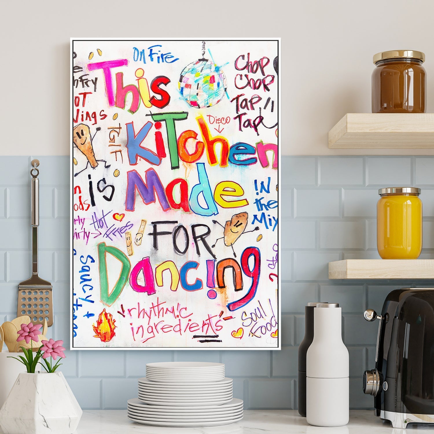 wall-art-print-canvas-poster-framed-This Kitchen Is Made For Dancing , By Filippoloco-2
