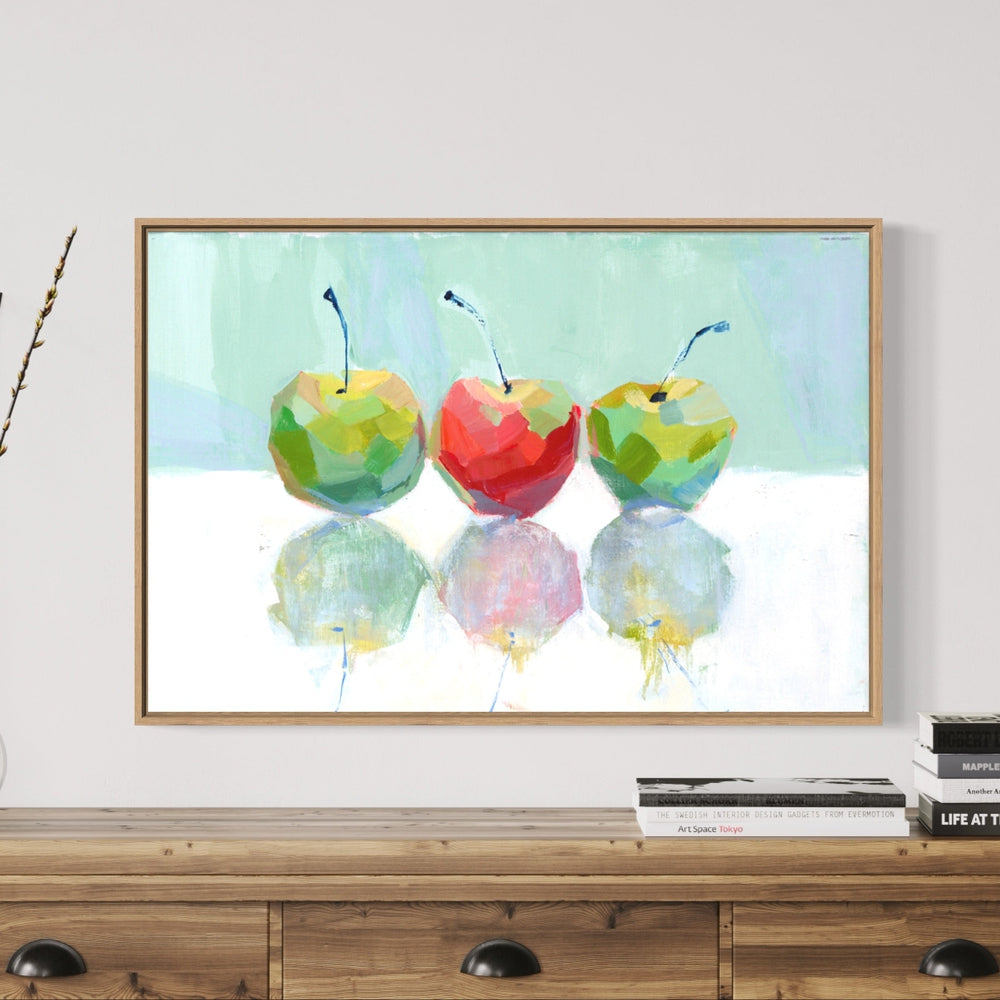 wall-art-print-canvas-poster-framed-Three Apples-by-Jenny Westenhofer Art-Gioia Wall Art