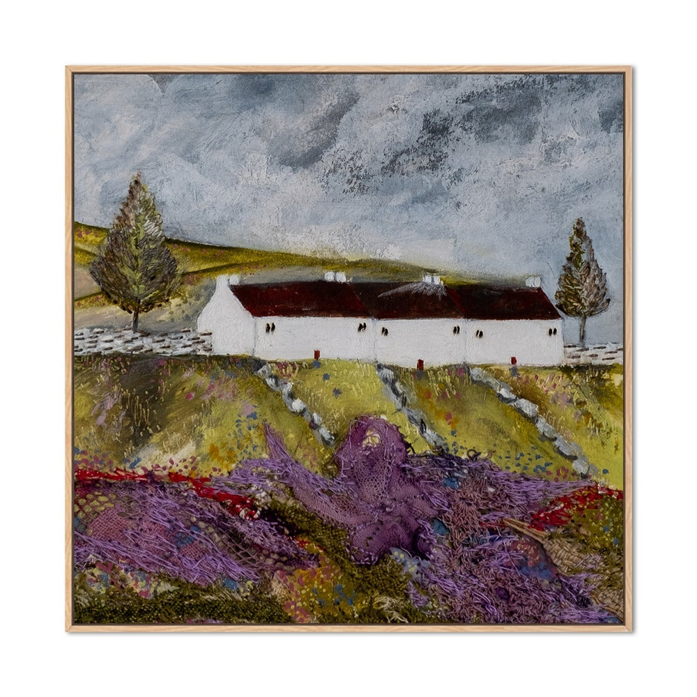 wall-art-print-canvas-poster-framed-Three Cottage Lane-by-Louise O'hara-Gioia Wall Art