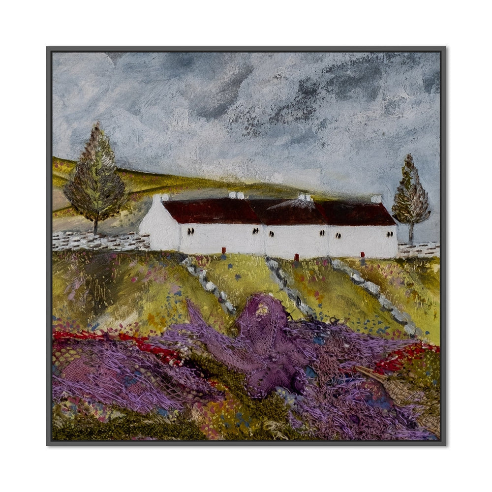 wall-art-print-canvas-poster-framed-Three Cottage Lane-by-Louise O'hara-Gioia Wall Art