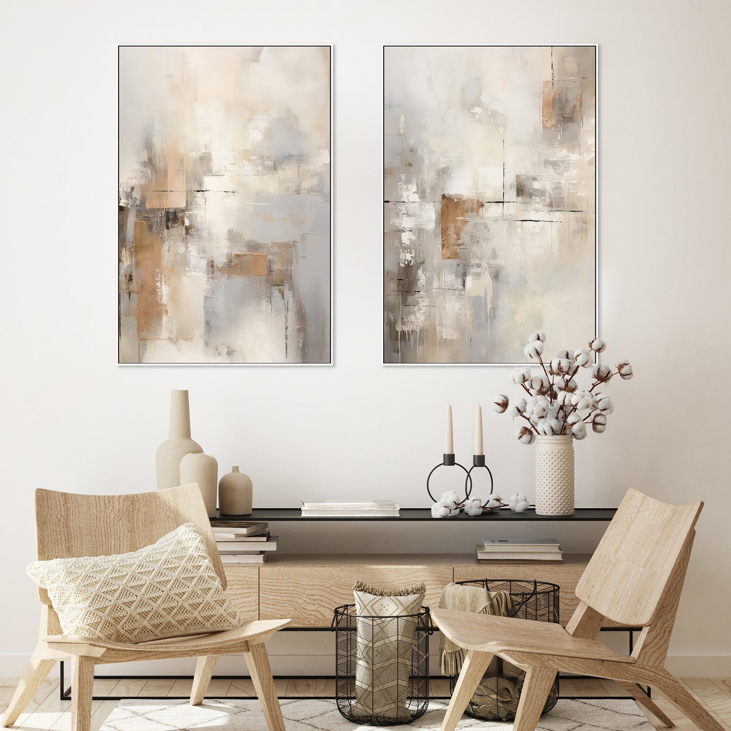 wall-art-print-canvas-poster-framed-Through The Mist, Style A & B, Set Of 2 , By Raymond Powers-7