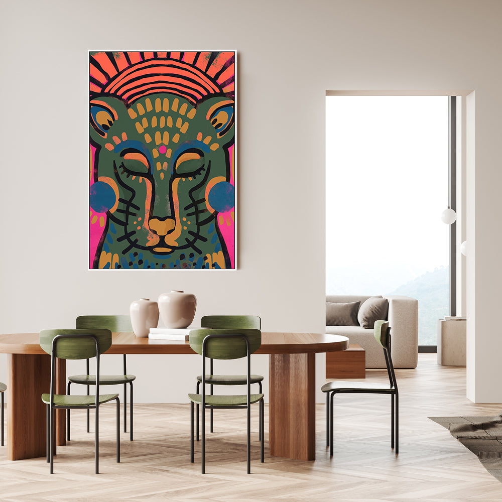 wall-art-print-canvas-poster-framed-Tiger, Coloured Version , By Treechild-GIOIA-WALL-ART