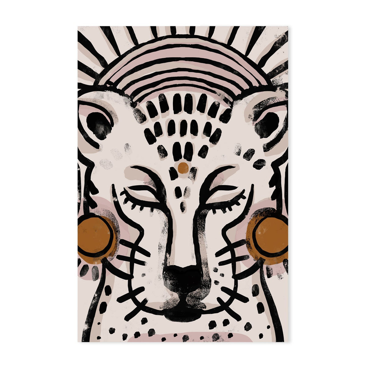 wall-art-print-canvas-poster-framed-Tiger, Neutral Version , By Treechild-GIOIA-WALL-ART