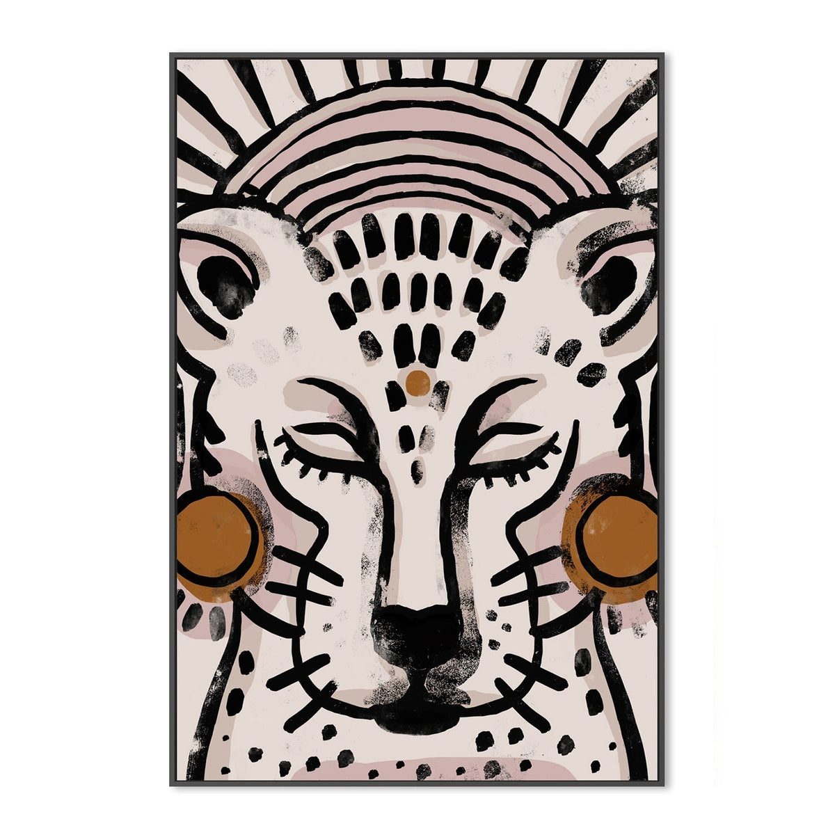 wall-art-print-canvas-poster-framed-Tiger, Neutral Version , By Treechild-GIOIA-WALL-ART