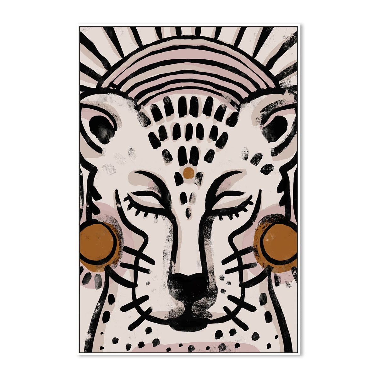 wall-art-print-canvas-poster-framed-Tiger, Neutral Version , By Treechild-GIOIA-WALL-ART