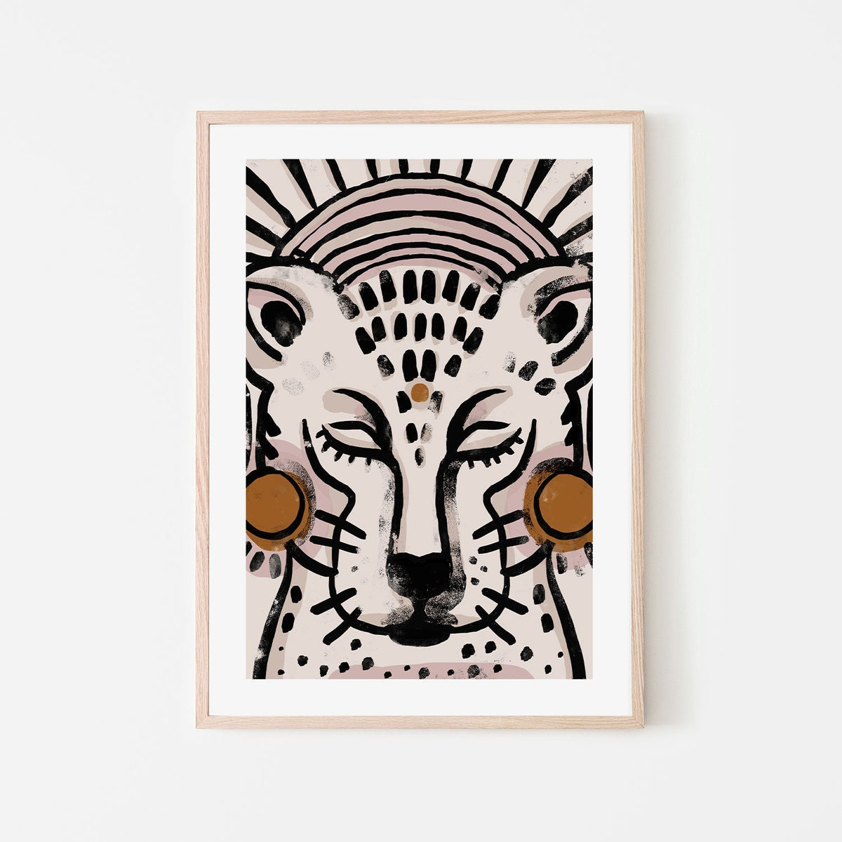 wall-art-print-canvas-poster-framed-Tiger, Neutral Version , By Treechild-GIOIA-WALL-ART