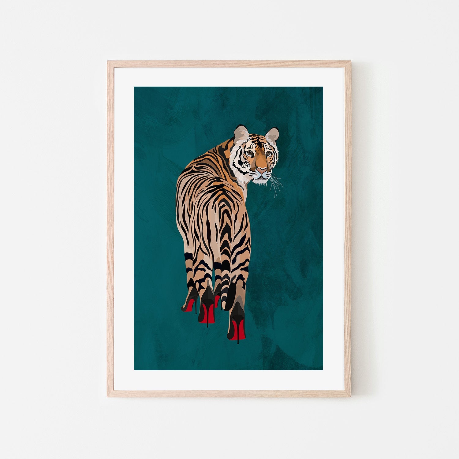 wall-art-print-canvas-poster-framed-Tiger Red Heels , By Sarah Manovski-6