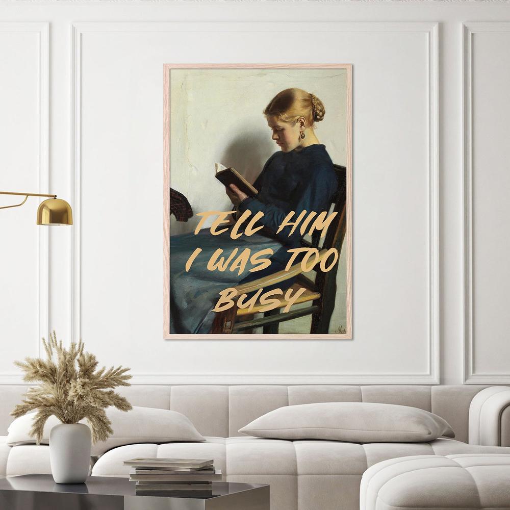 wall-art-print-canvas-poster-framed-Too Busy Reading-7