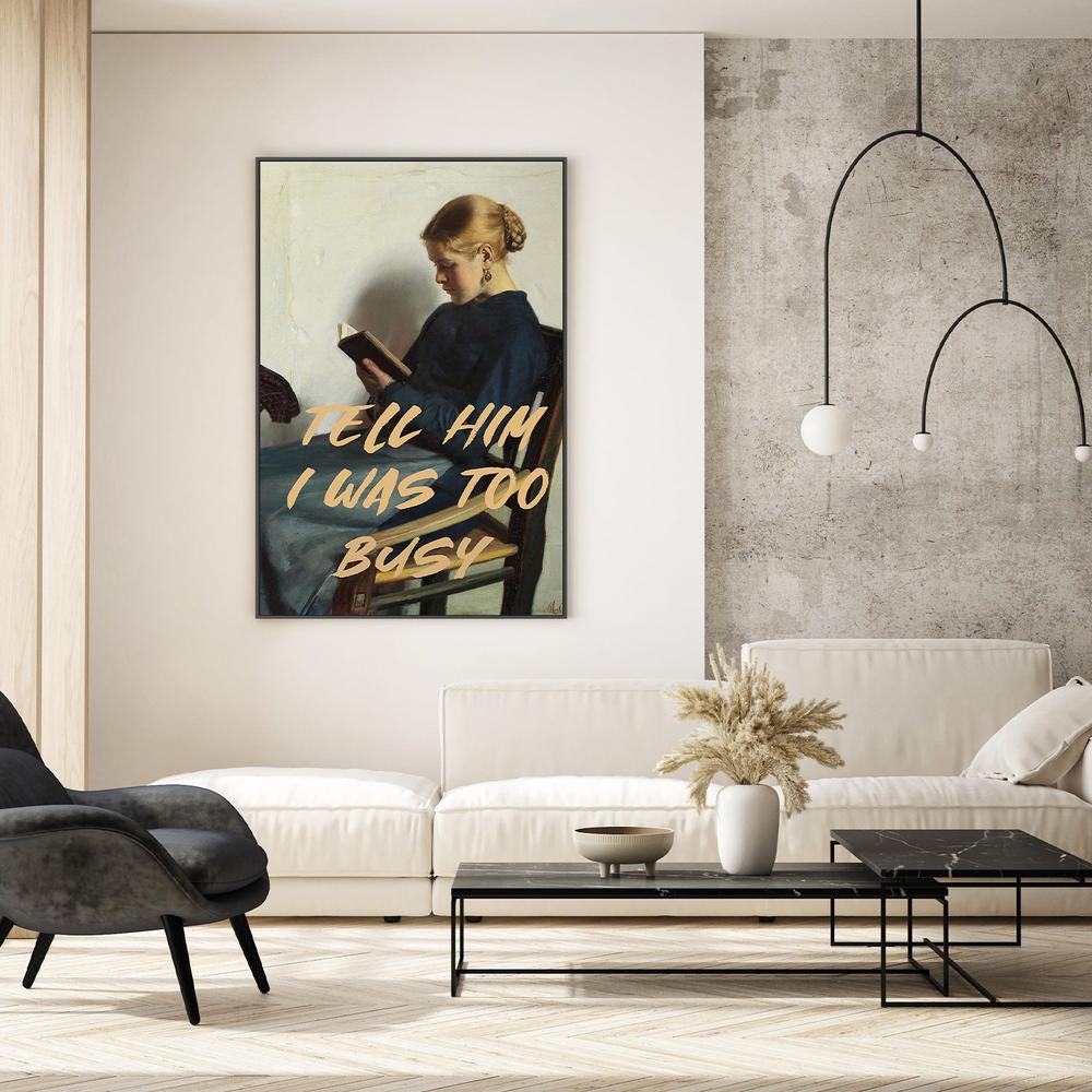 wall-art-print-canvas-poster-framed-Too Busy Reading-9