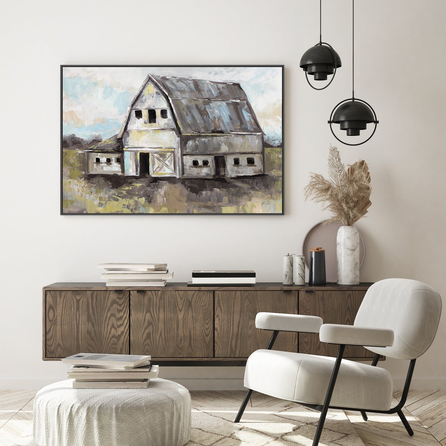 wall-art-print-canvas-poster-framed-Tranquil Barn-by-Jeanette Vertentes-Gioia Wall Art