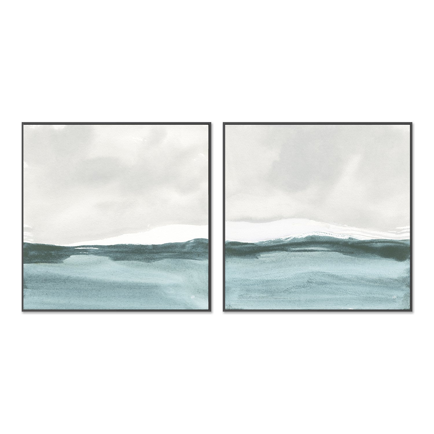 wall-art-print-canvas-poster-framed-Tranquil Silver Sea, Style A & B, Set Of 2 , By Chris Paschke-3