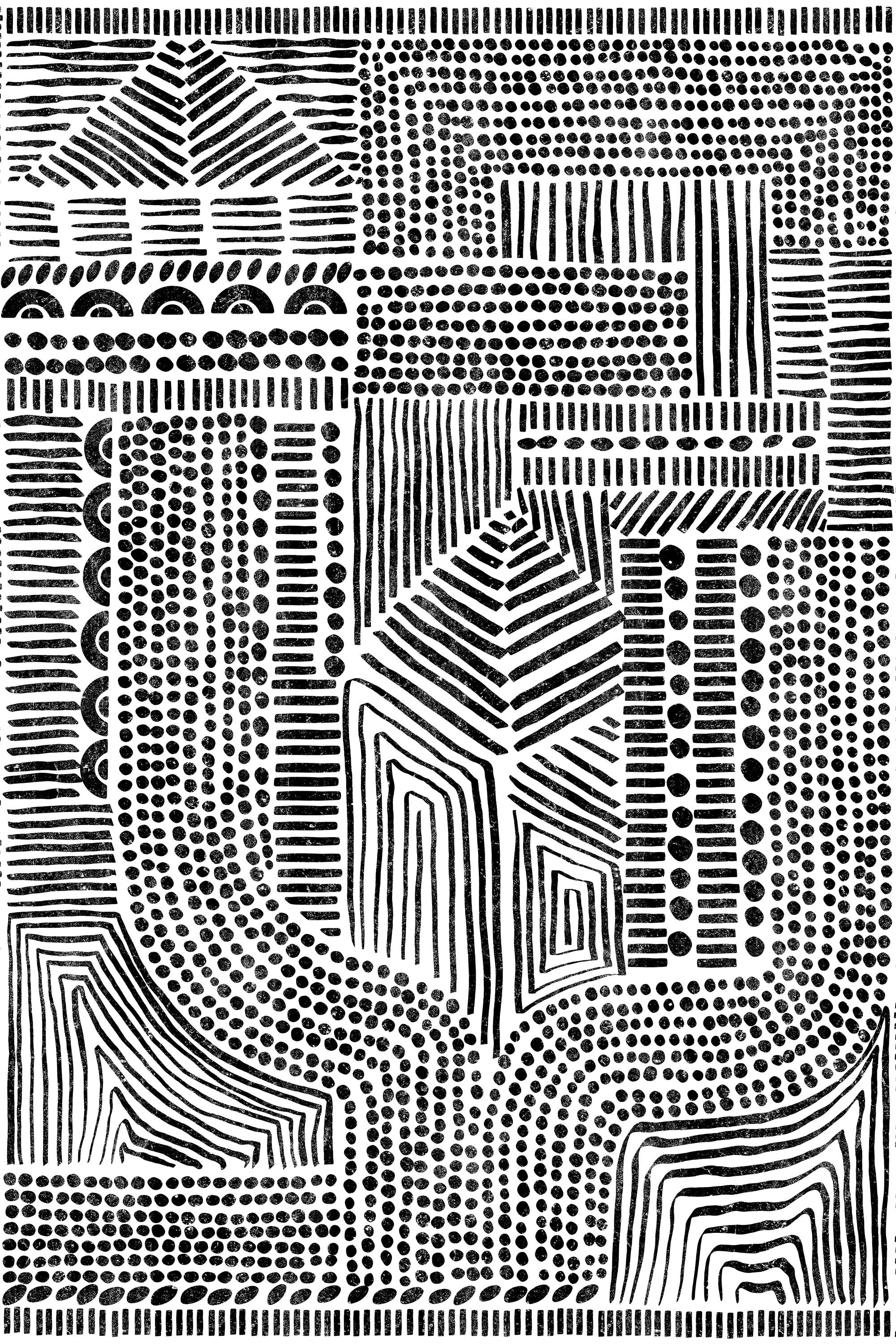 wall-art-print-canvas-poster-framed-Tribal Abstract, Style A-1