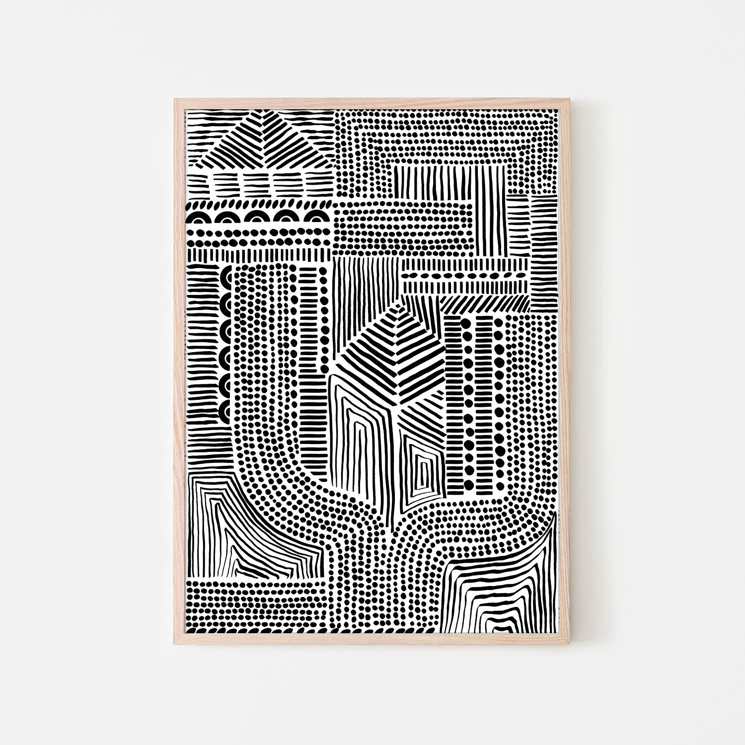 wall-art-print-canvas-poster-framed-Tribal Abstract, Style B-6