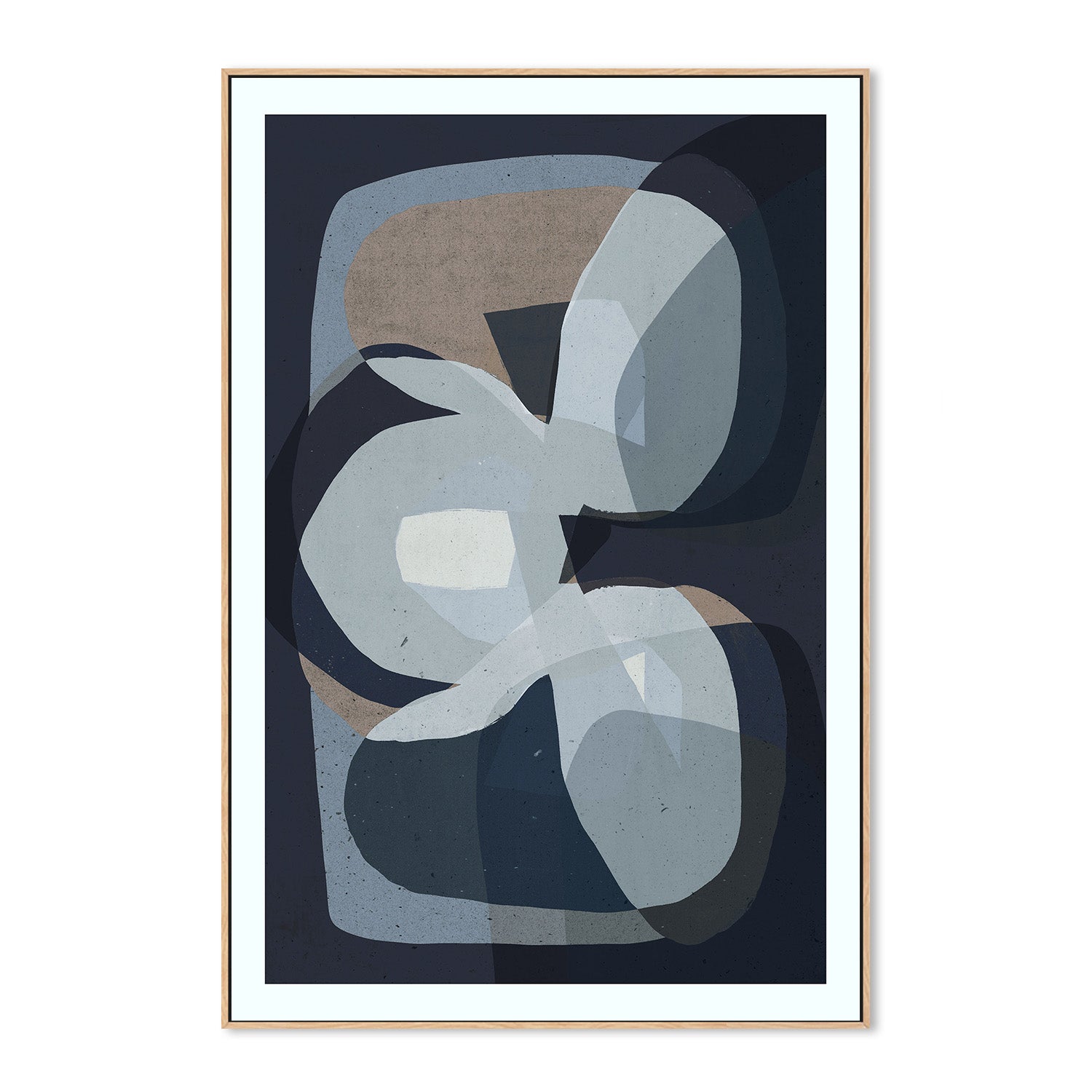 wall-art-print-canvas-poster-framed-Trio, Blue-4