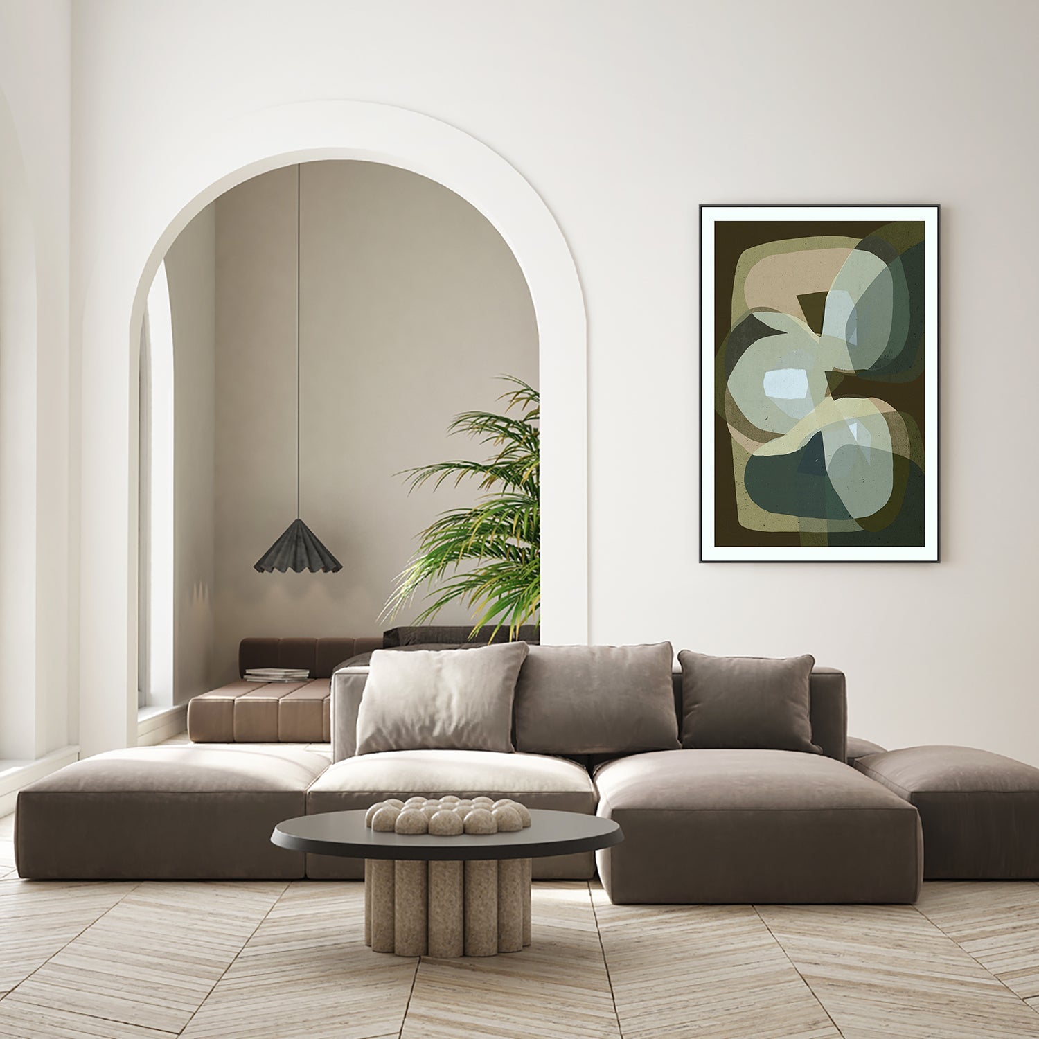 wall-art-print-canvas-poster-framed-Trio, Green-7