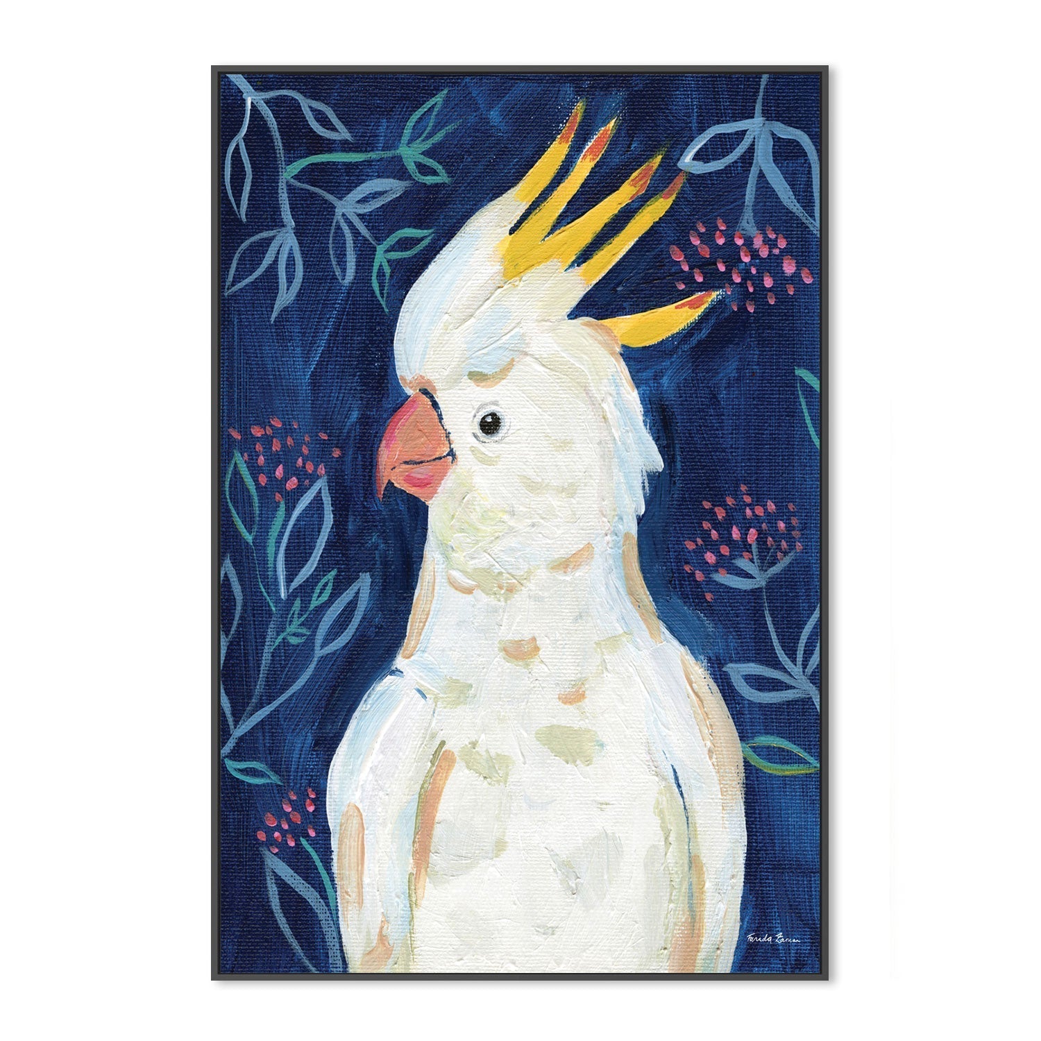 wall-art-print-canvas-poster-framed-Tropical Cockatoo , By Farida Zaman-GIOIA-WALL-ART