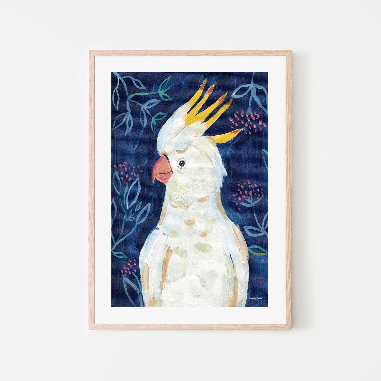wall-art-print-canvas-poster-framed-Tropical Cockatoo , By Farida Zaman-GIOIA-WALL-ART