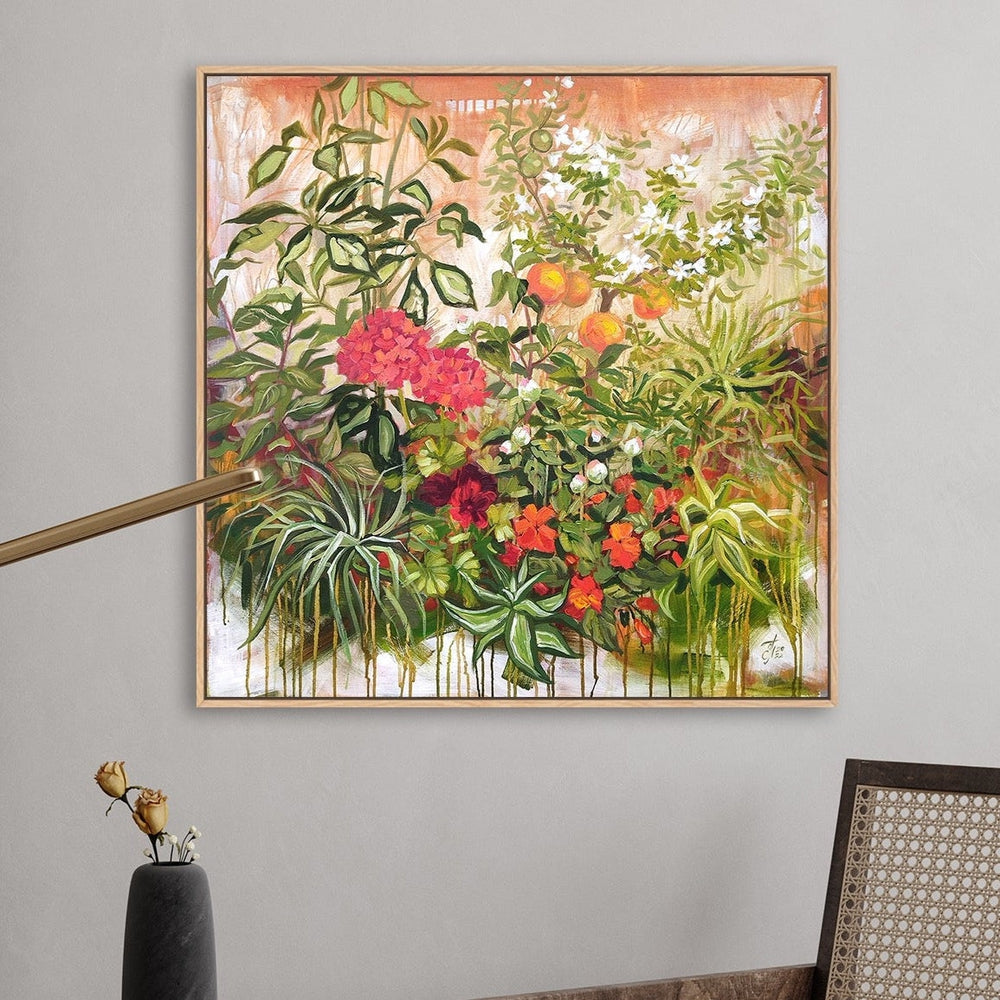 wall-art-print-canvas-poster-framed-Tropical Garden-by-Ekaterina Prisich-Gioia Wall Art