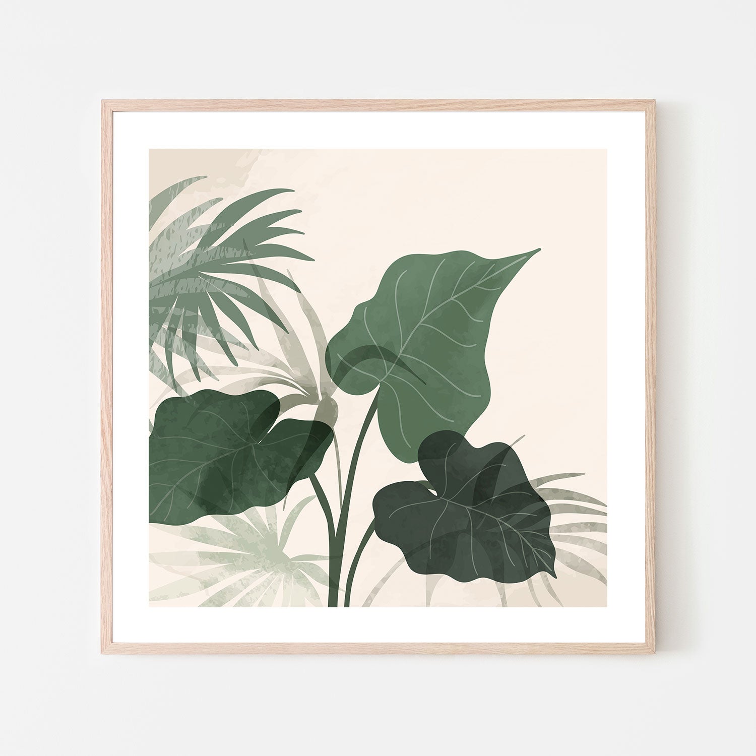 wall-art-print-canvas-poster-framed-Tropical Green, Style A-GIOIA-WALL-ART