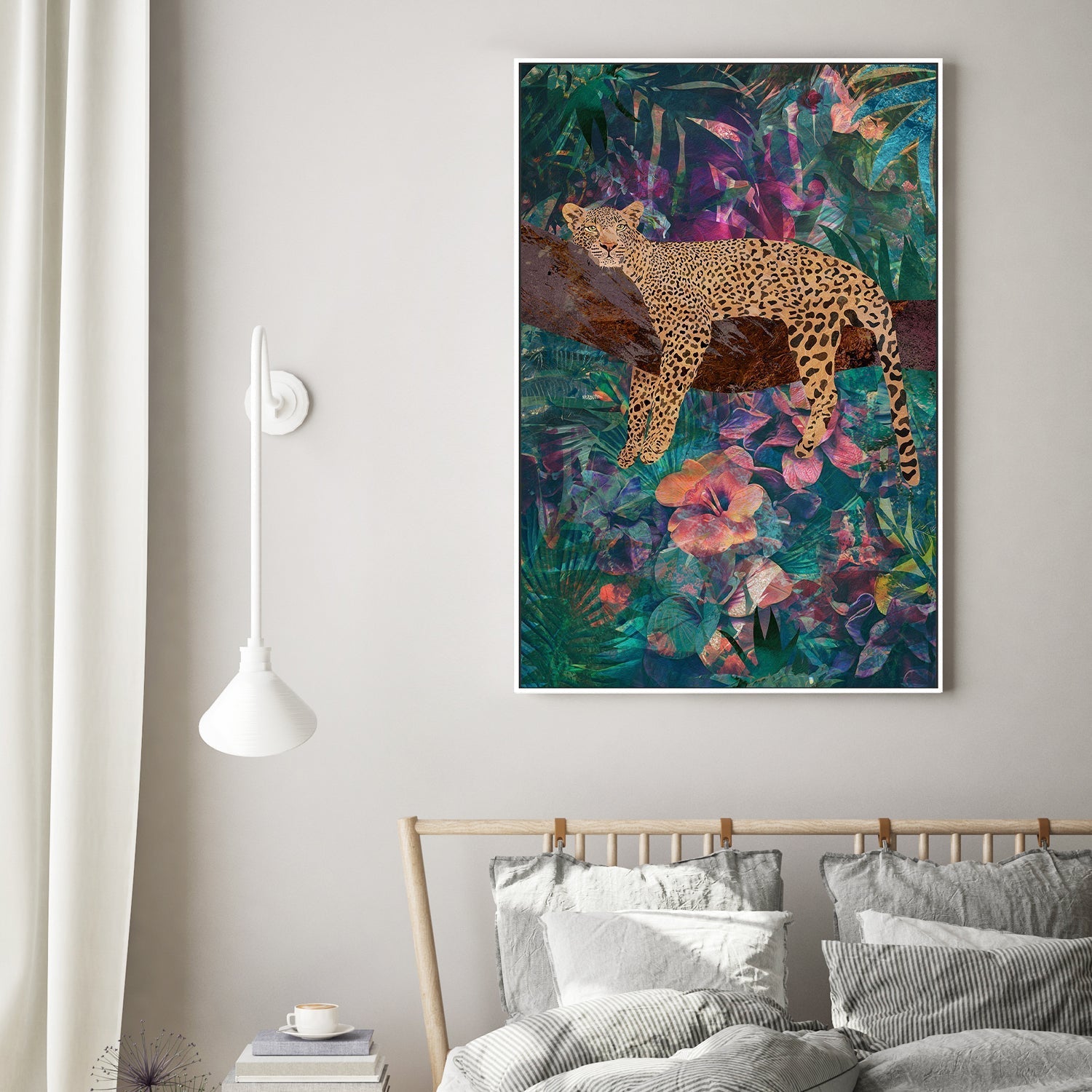 wall-art-print-canvas-poster-framed-Tropical Jungle Leopard No Glasses , By Sarah Manovski-7