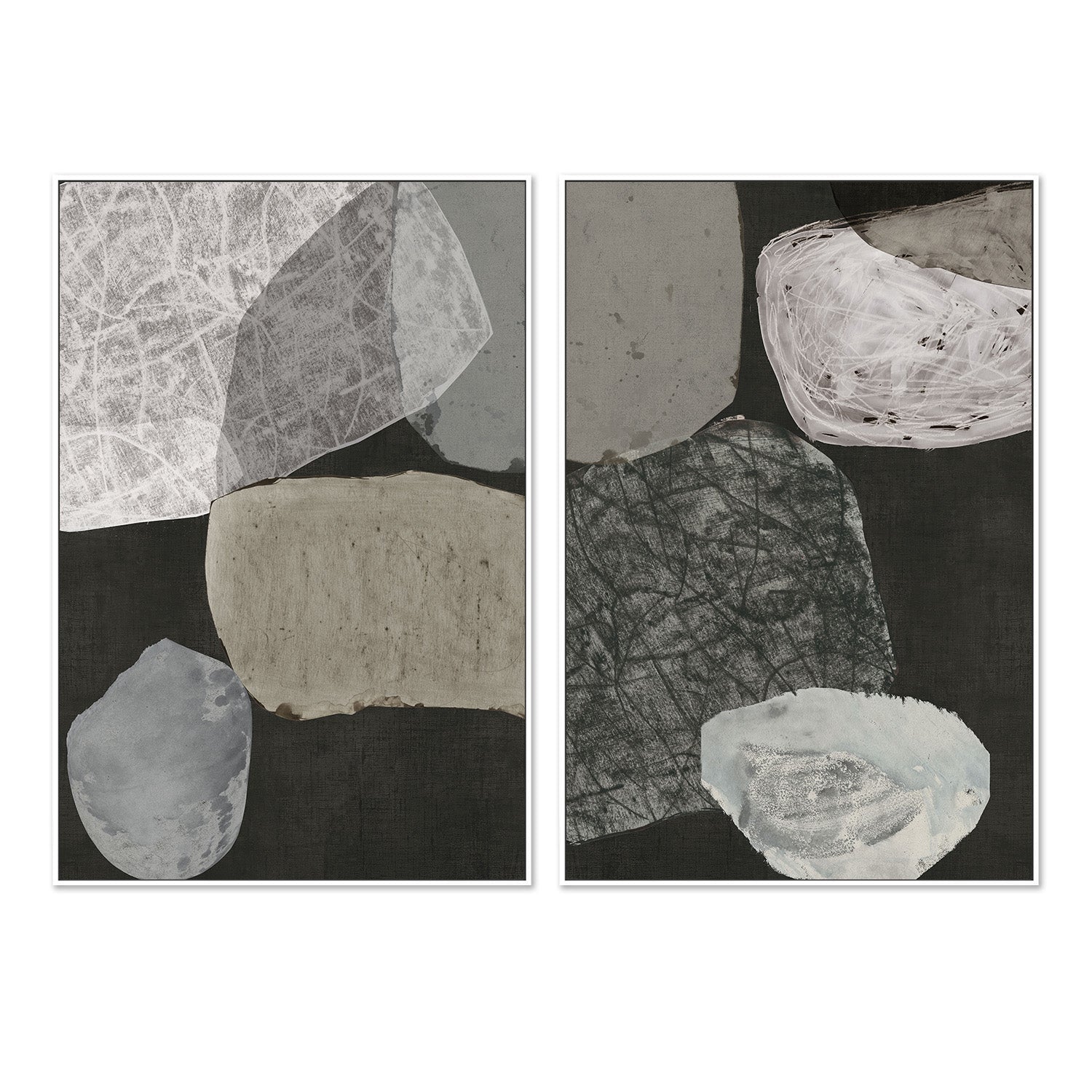 wall-art-print-canvas-poster-framed-Turning Stone, Style A & B, Set Of 2-5