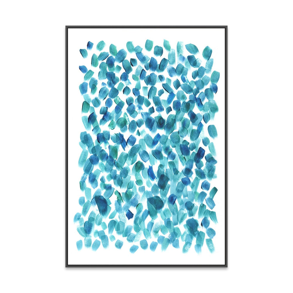 wall-art-print-canvas-poster-framed-Turquoise Downpour-by-Danushka Abeygoda-Gioia Wall Art