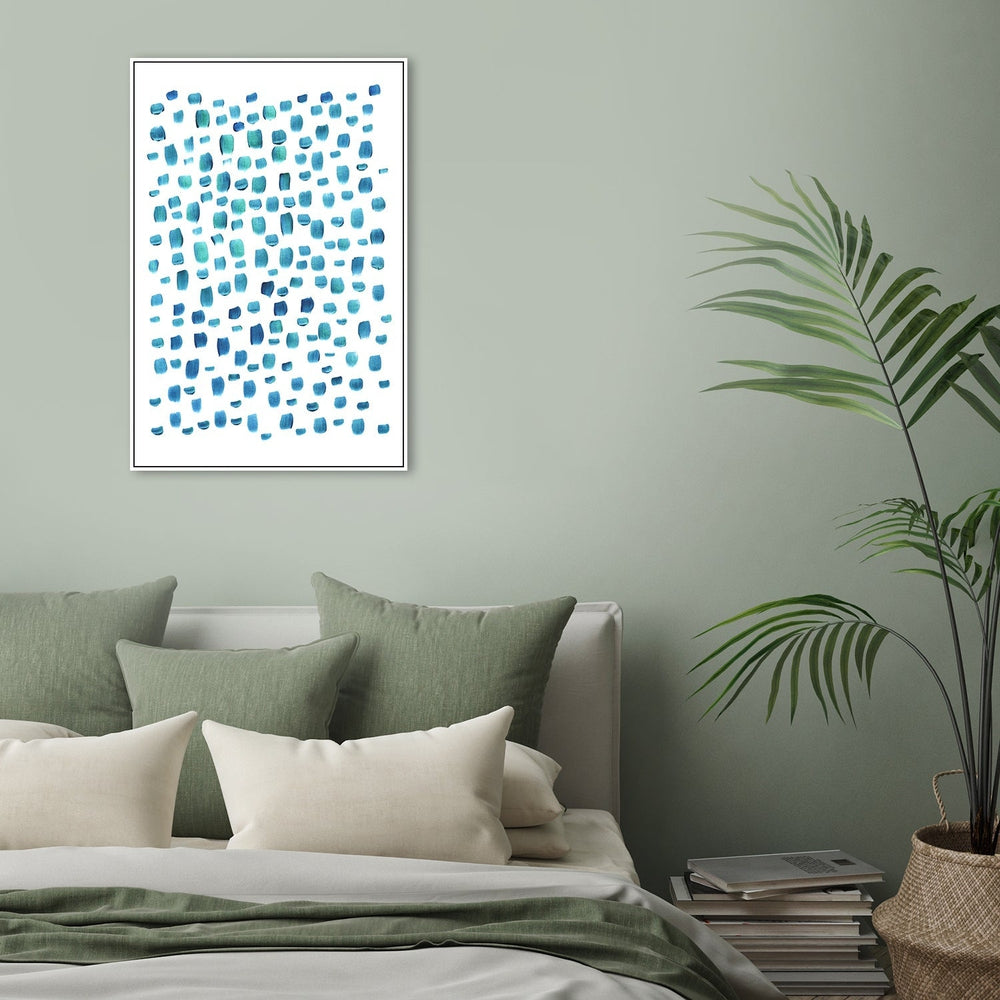 wall-art-print-canvas-poster-framed-Turquoise Sprinkle-by-Danushka Abeygoda-Gioia Wall Art