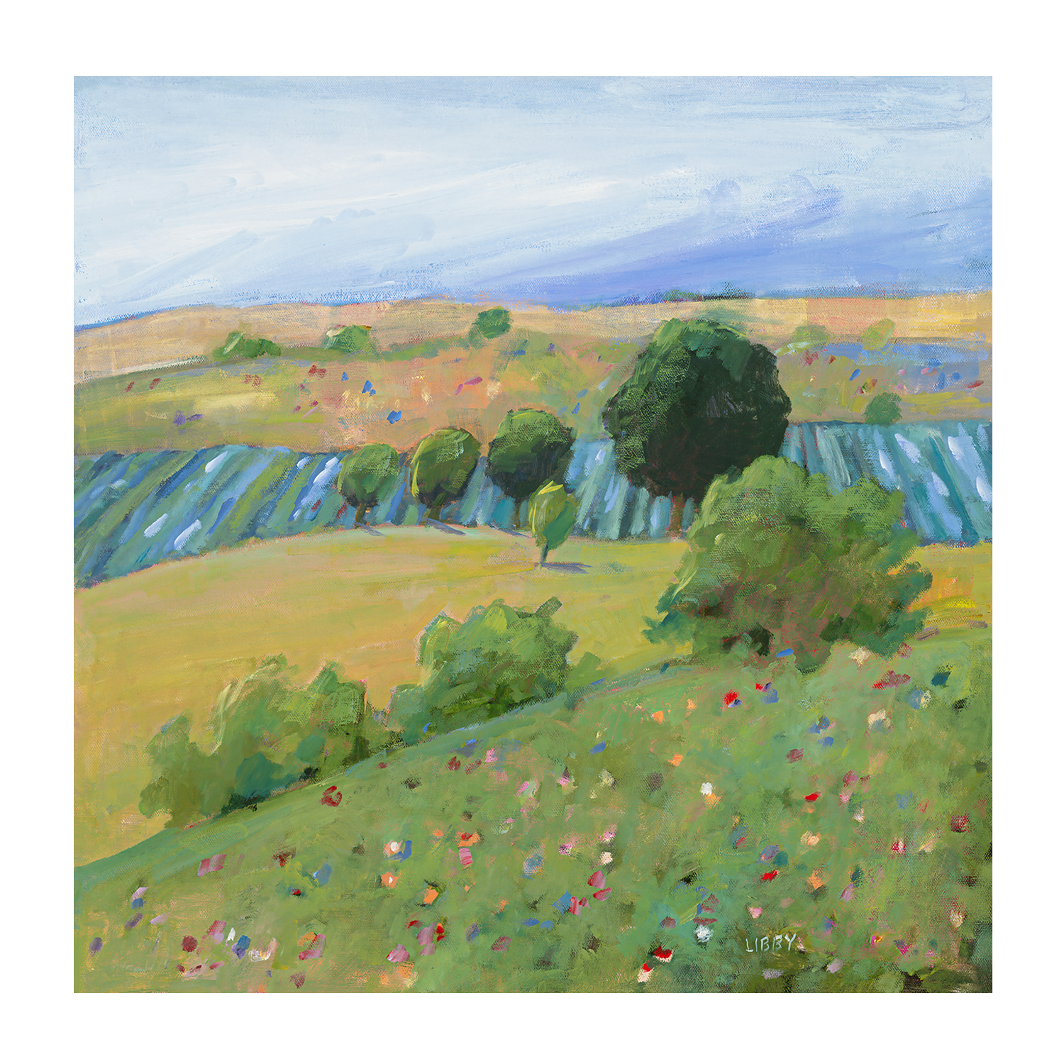 wall-art-print-canvas-poster-framed-Tuscan View , By Libby Anderson-1