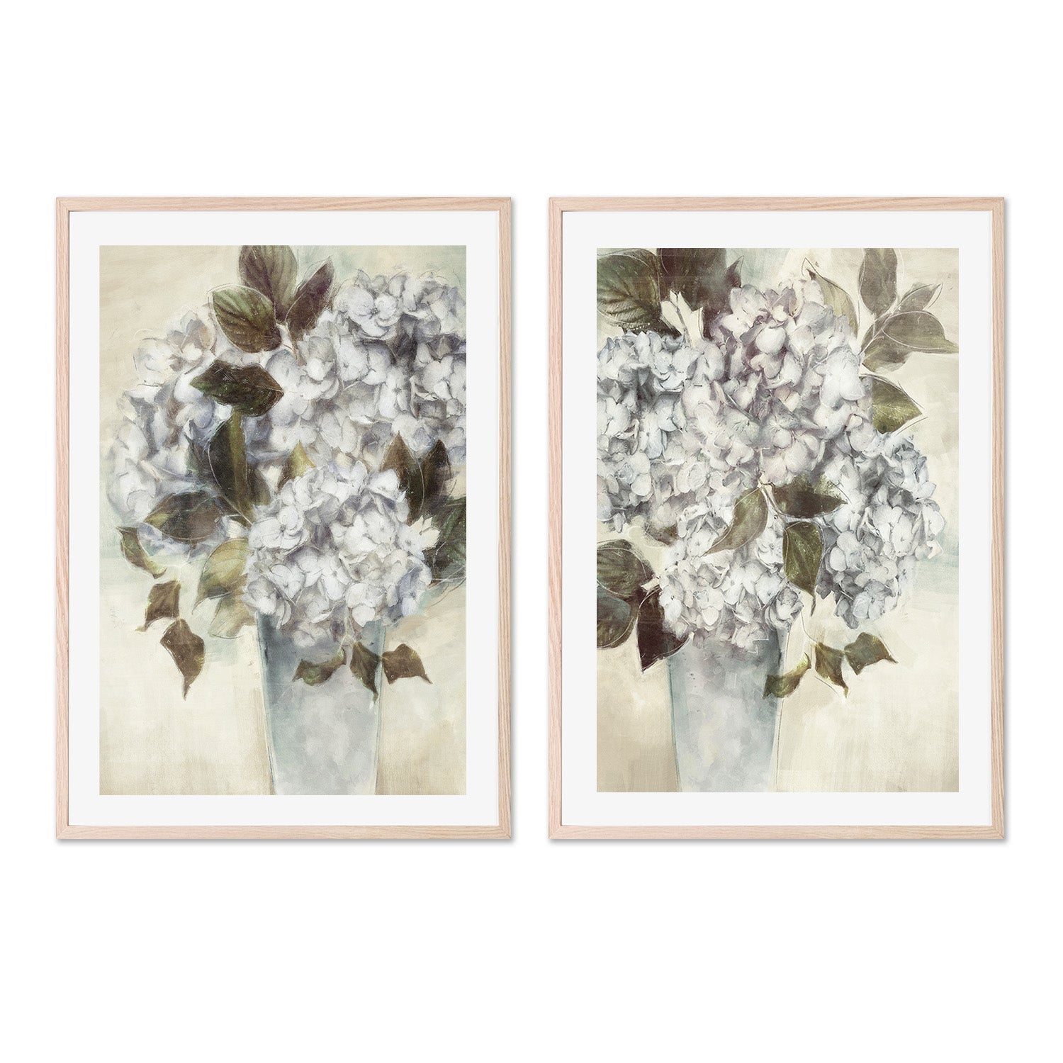 wall-art-print-canvas-poster-framed-Twilight Hydrangea, Style A & B, Set of 2 , By Nina Blue-6