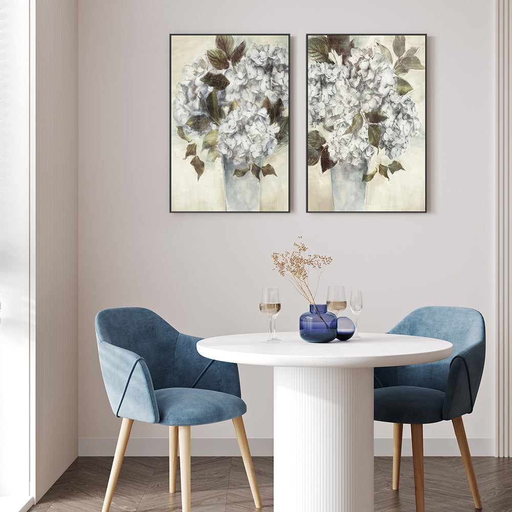 wall-art-print-canvas-poster-framed-Twilight Hydrangea, Style A & B, Set of 2 , By Nina Blue-7
