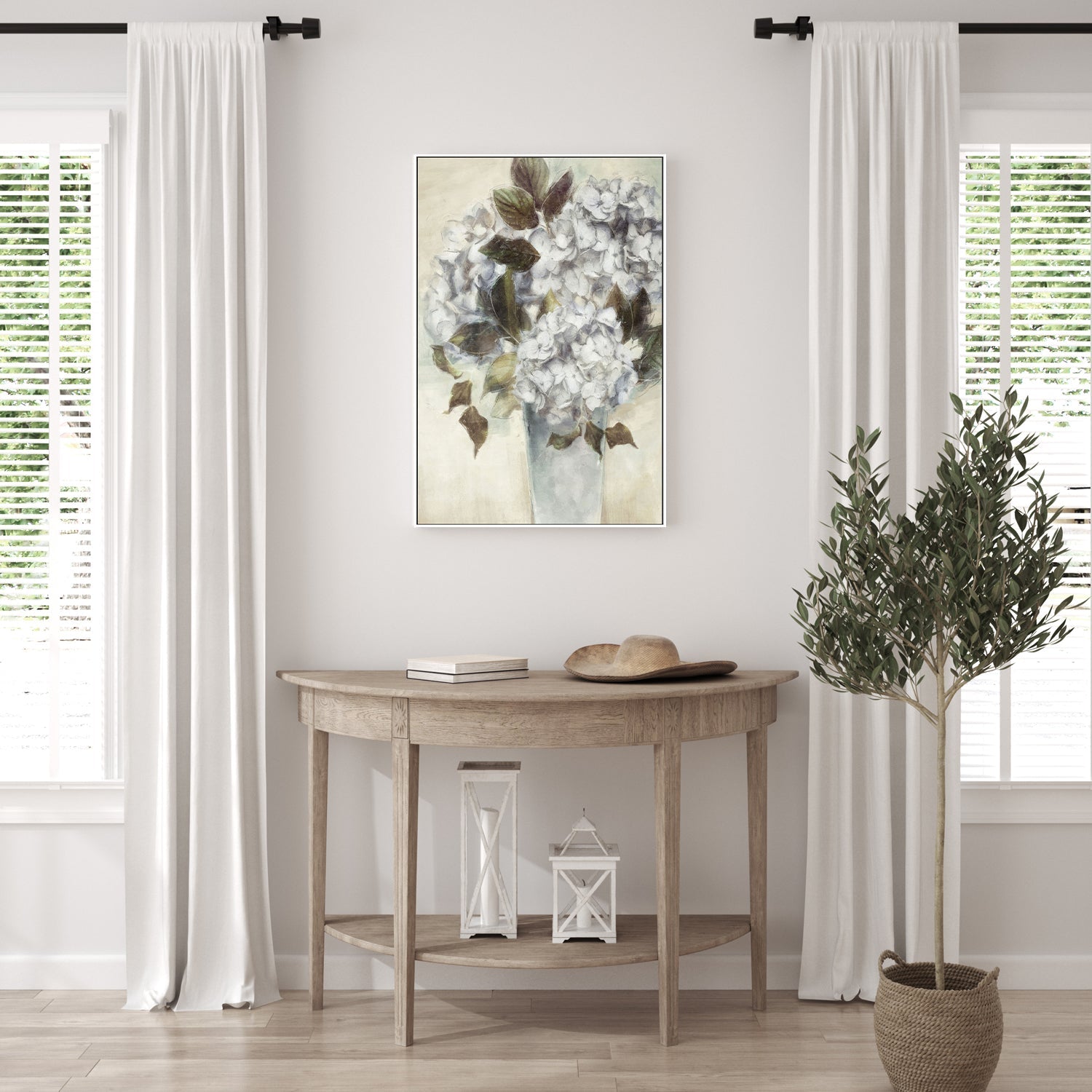 wall-art-print-canvas-poster-framed-Twilight Hydrangea, Style A , By Nina Blue-7