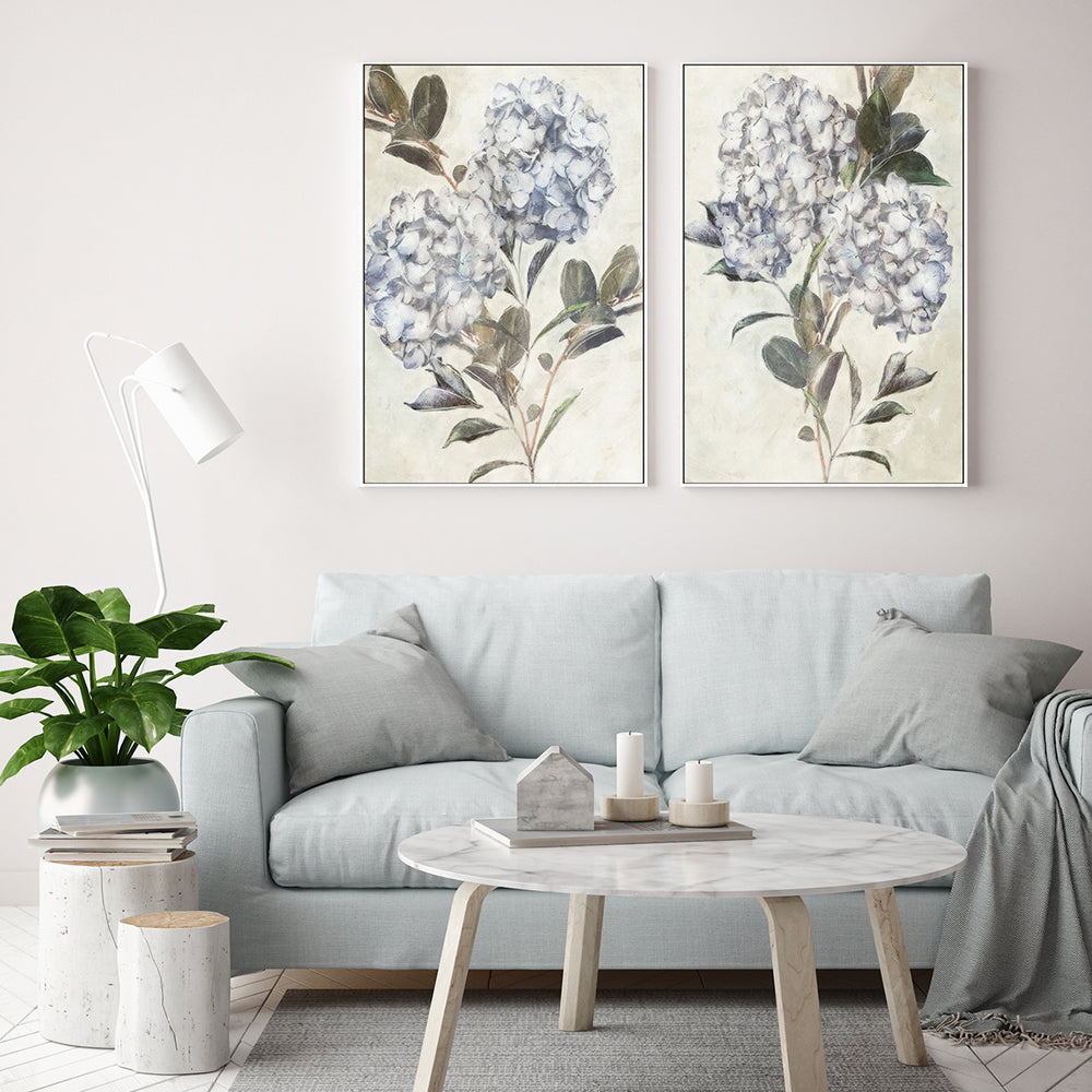 wall-art-print-canvas-poster-framed-Twilight Hydrangea, Style C & D, Set of 2 , By Nina Blue-7