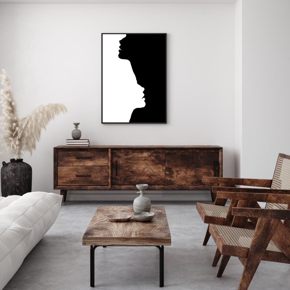 wall-art-print-canvas-poster-framed-Two Faces-by-Roberto Moro Art-Gioia Wall Art