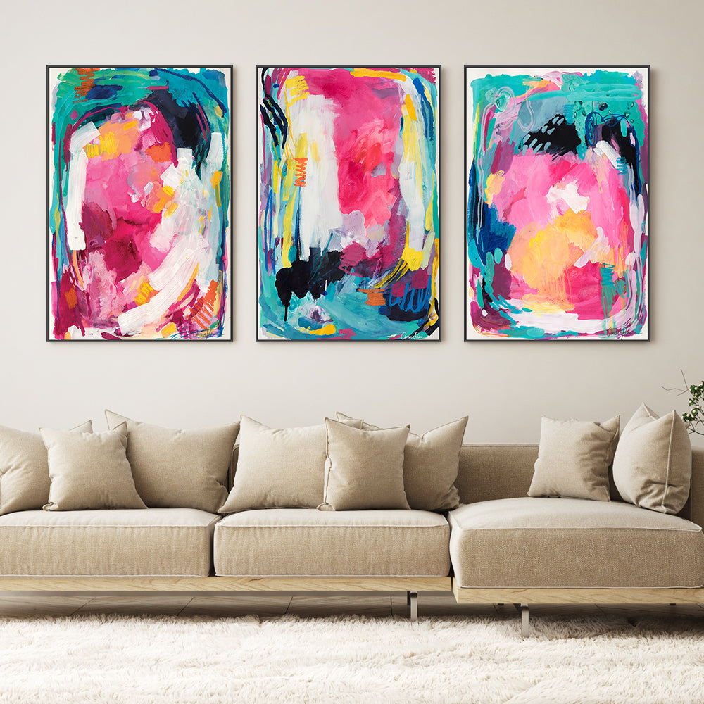 wall-art-print-canvas-poster-framed-Ubud Market, Style A, B & C, Set Of 3 , By Amira Rahim-GIOIA-WALL-ART