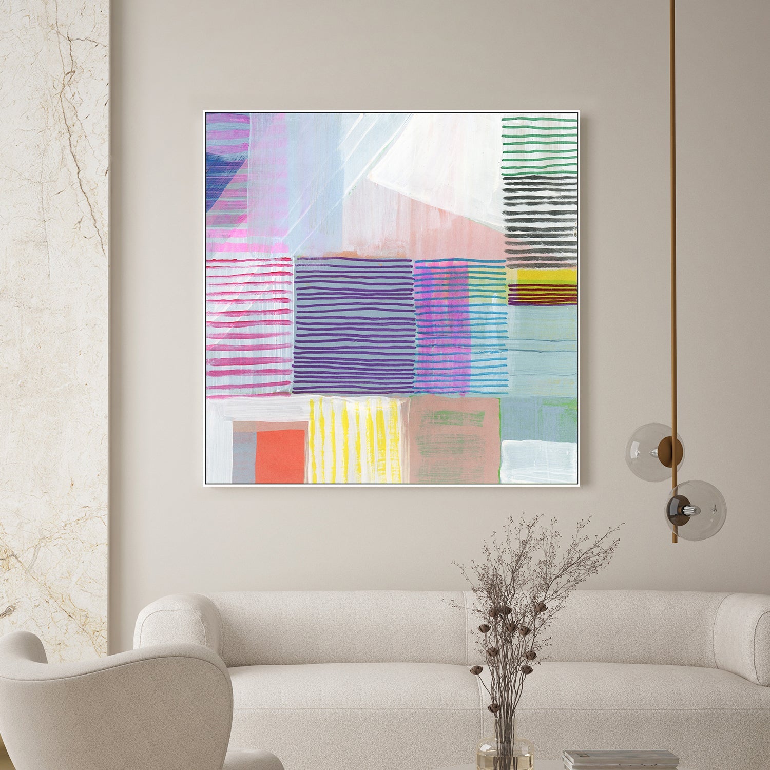 wall-art-print-canvas-poster-framed-Un Dessin Abstracte, Style A-2