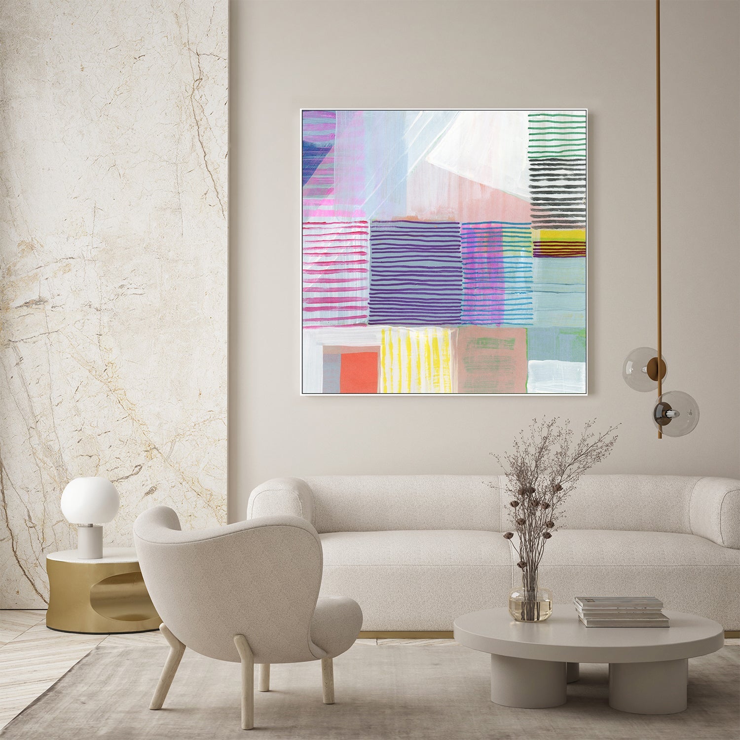wall-art-print-canvas-poster-framed-Un Dessin Abstracte, Style A-7