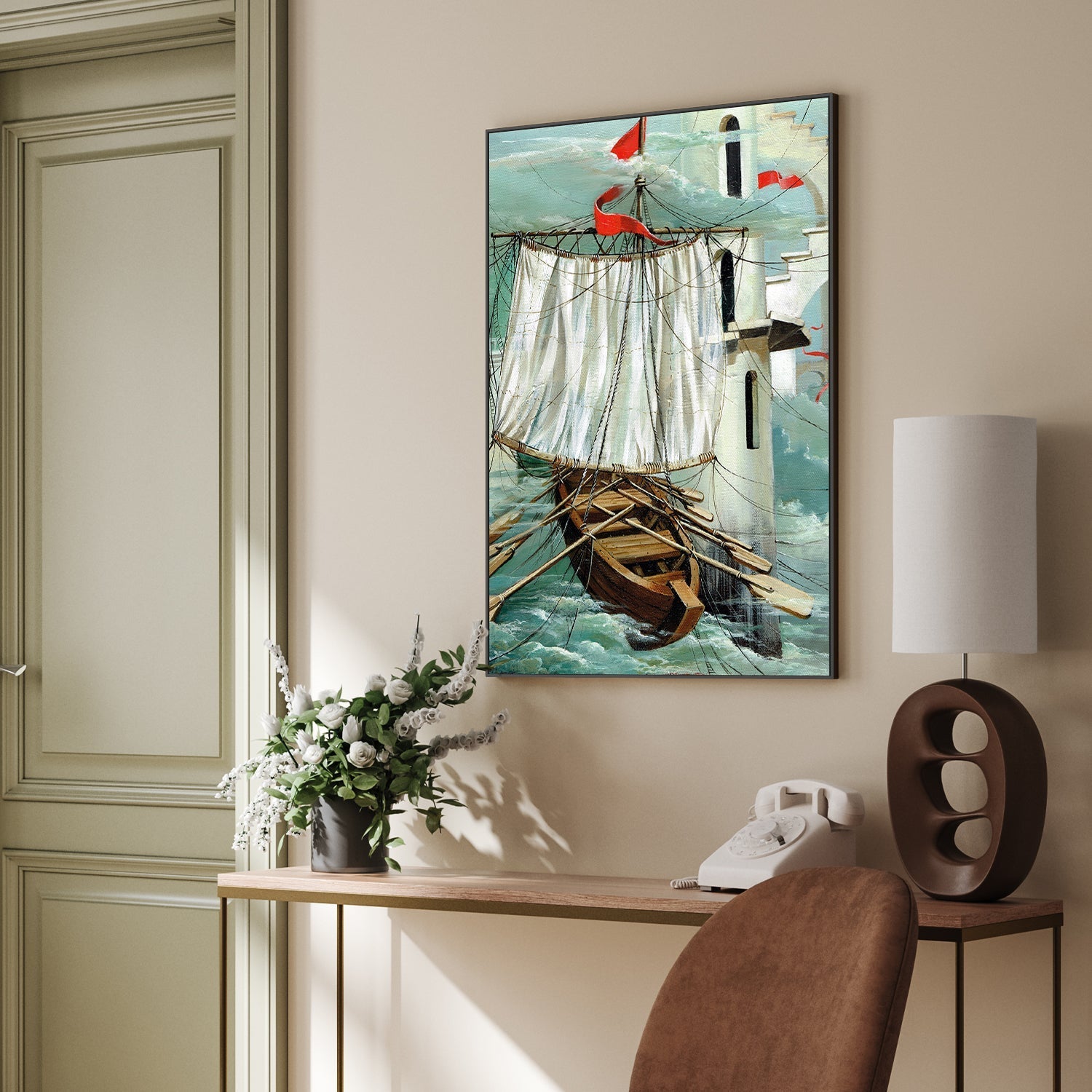 wall-art-print-canvas-poster-framed-Una Parade En El Tiempo (A Stop In Time) , By Olena Kosenko-2