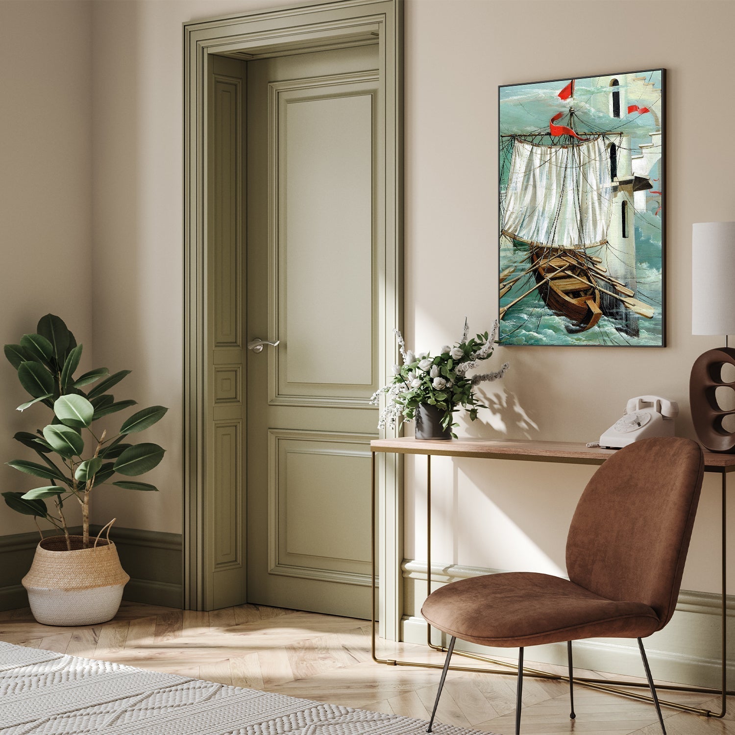 wall-art-print-canvas-poster-framed-Una Parade En El Tiempo (A Stop In Time) , By Olena Kosenko-7