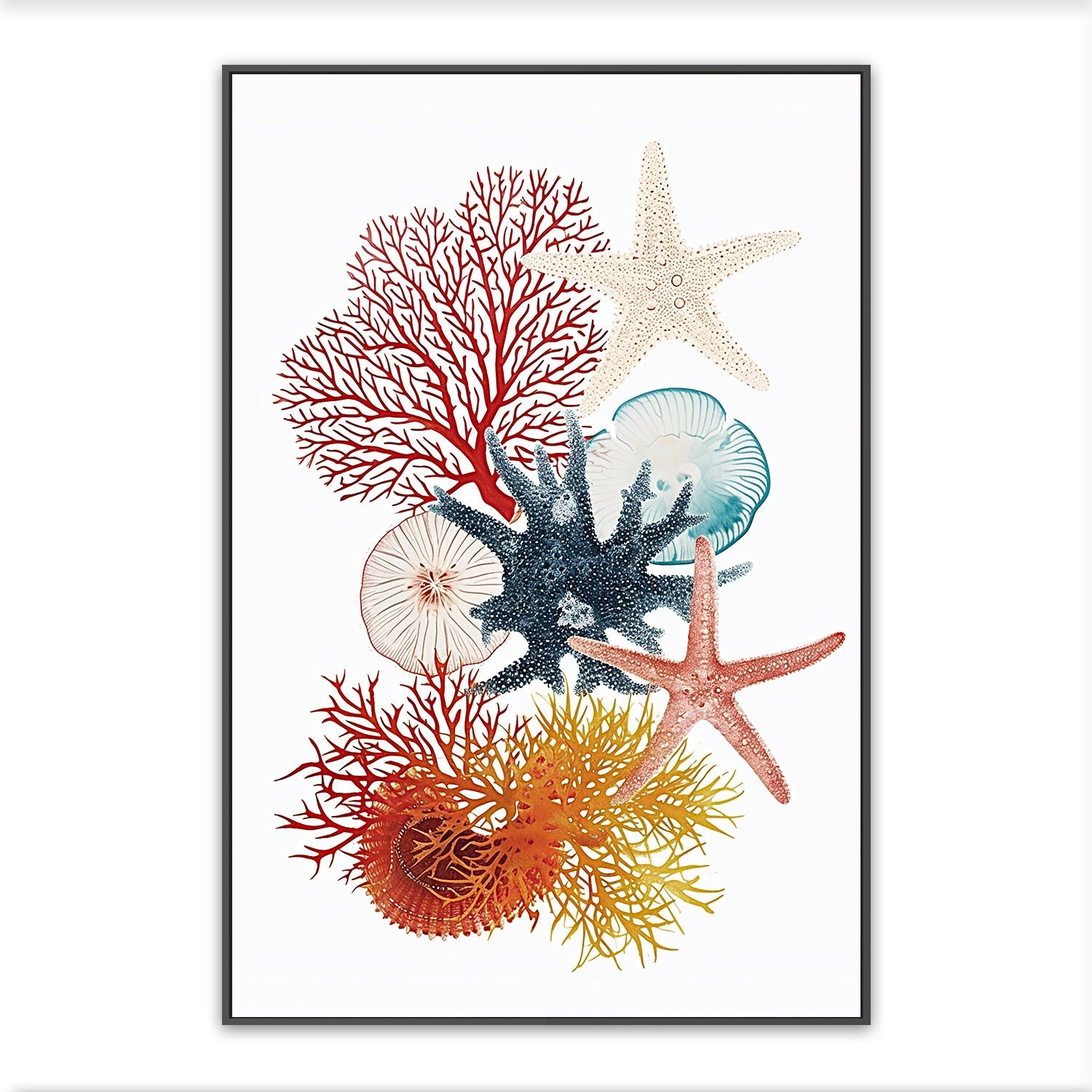 wall-art-print-canvas-poster-framed-Undersea Creatures , Style A , By Accent Art Studio-3