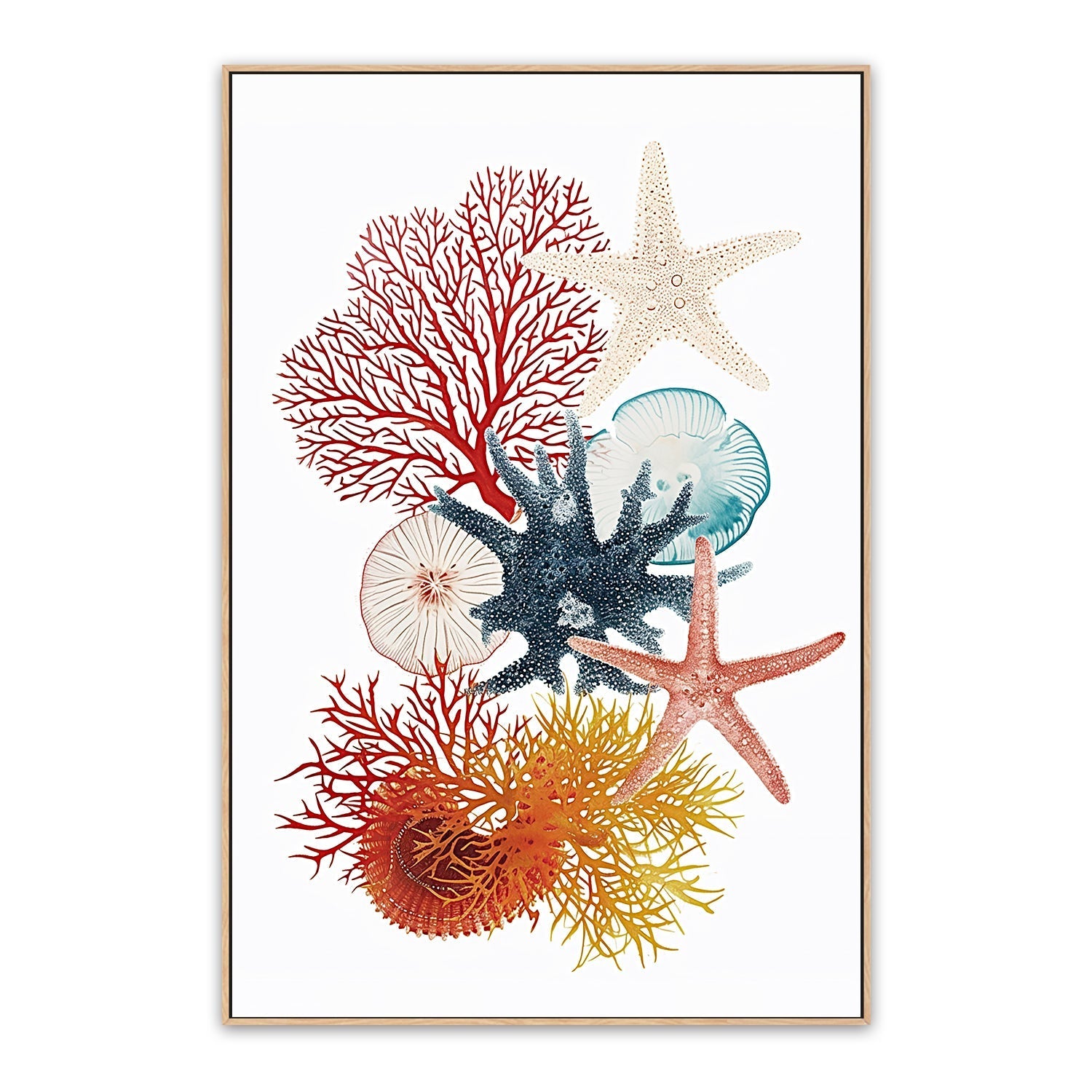 wall-art-print-canvas-poster-framed-Undersea Creatures , Style A , By Accent Art Studio-4