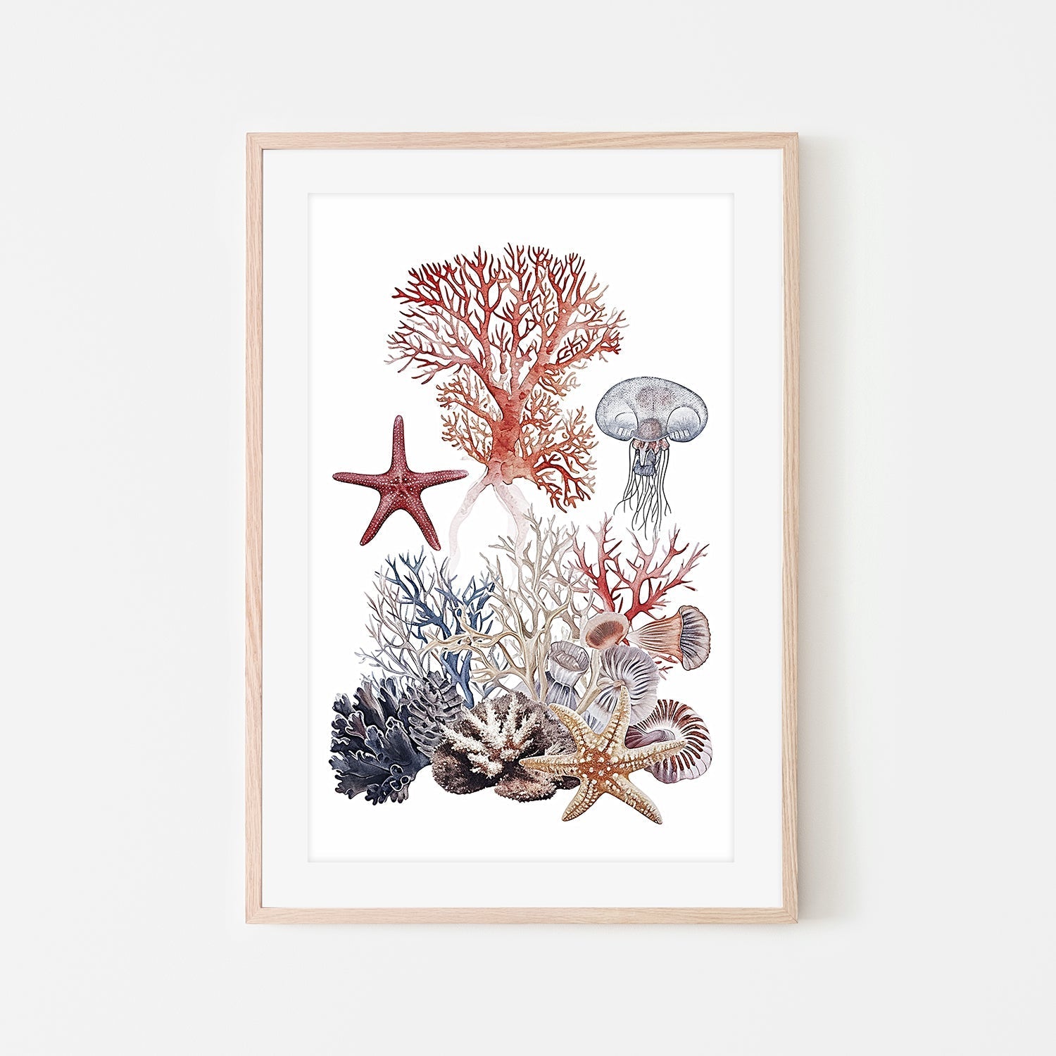 wall-art-print-canvas-poster-framed-Undersea Creatures , Style B , By Accent Art Studio-6