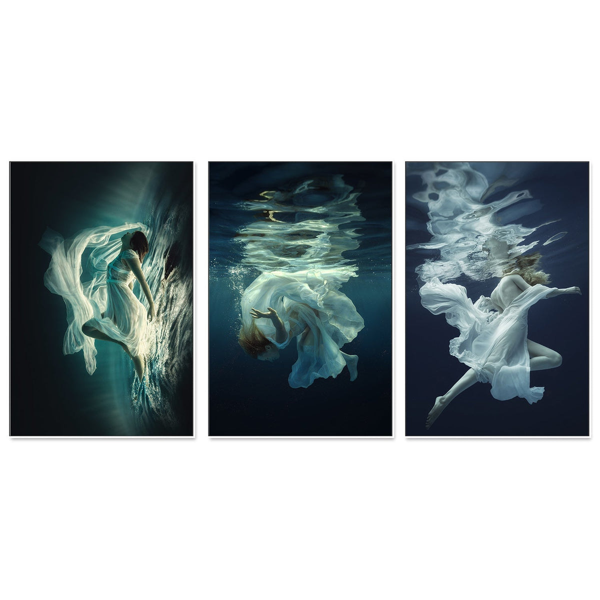 wall-art-print-canvas-poster-framed-Underwater by Dmitry Laudin, Set of 3-by-Plus X Studio-Gioia Wall Art