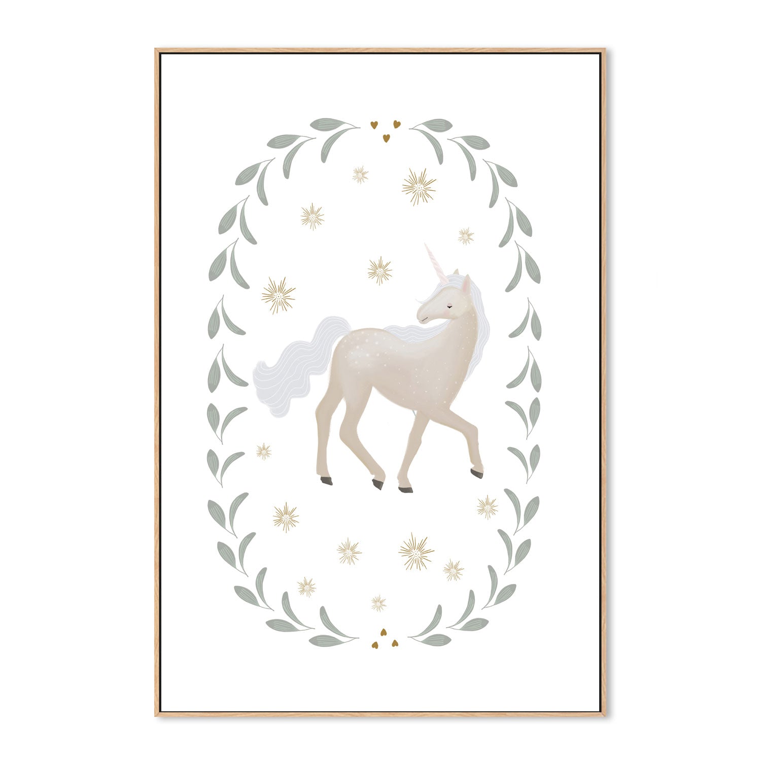wall-art-print-canvas-poster-framed-Unicorn Garland , By Leah Straatsma-4
