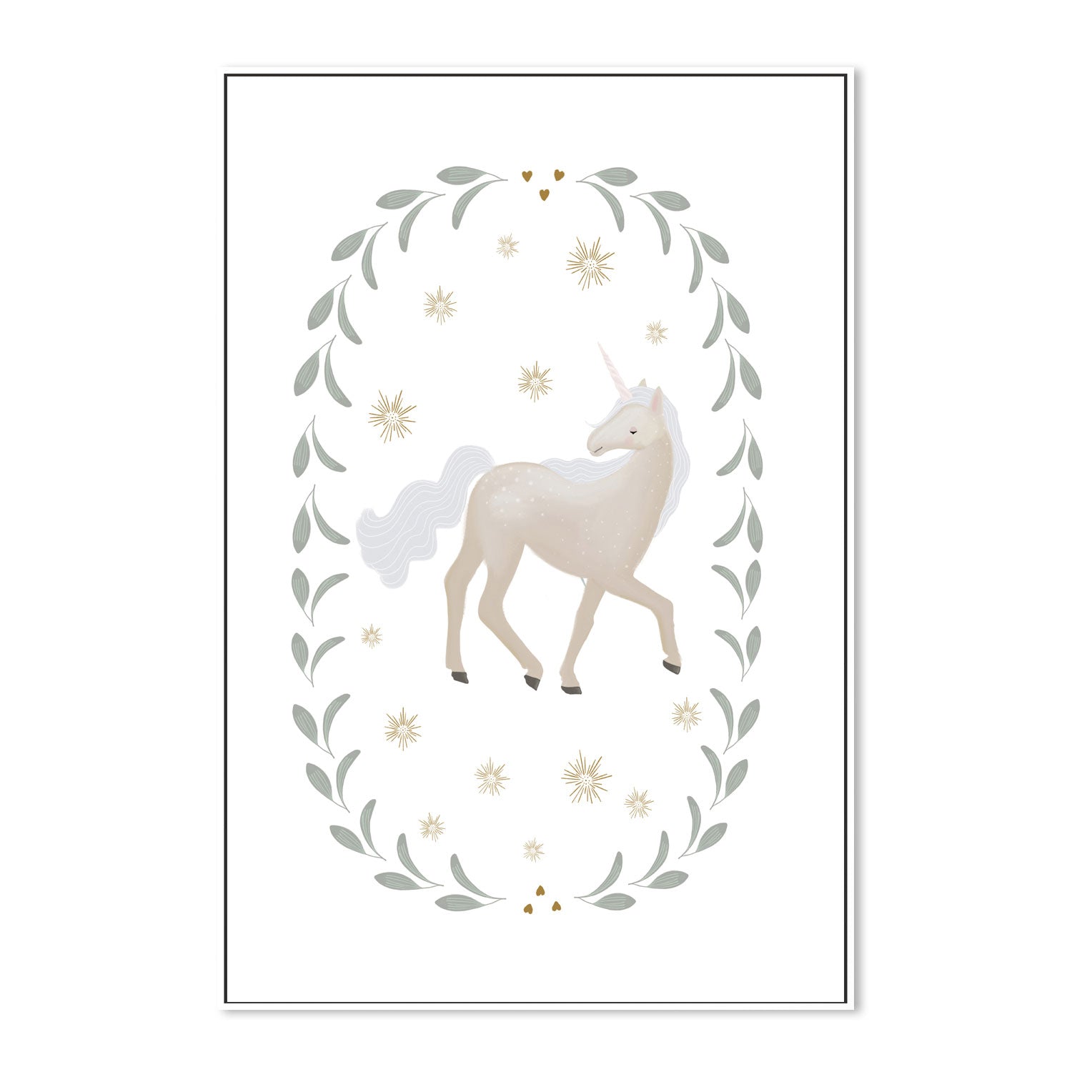 wall-art-print-canvas-poster-framed-Unicorn Garland , By Leah Straatsma-5