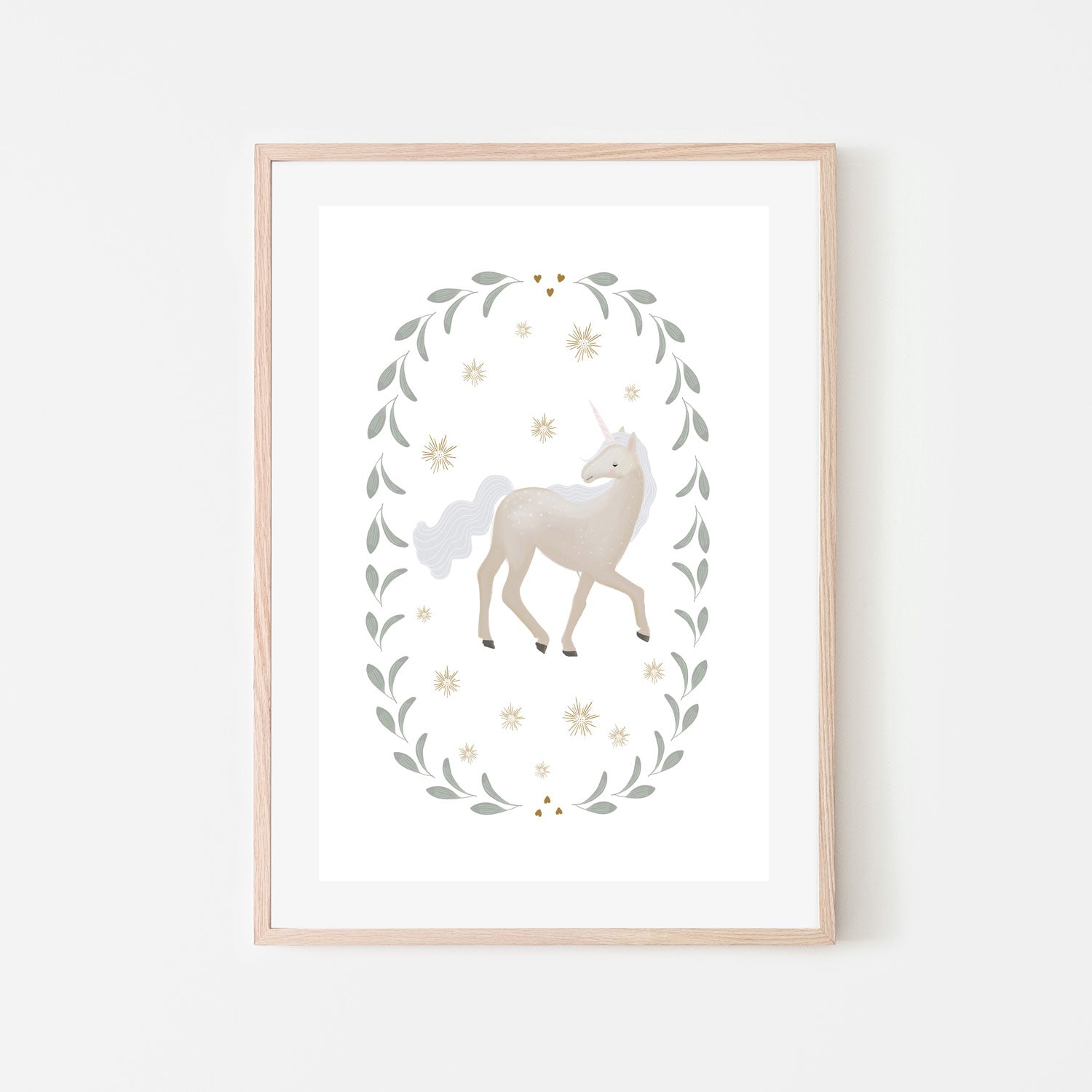 wall-art-print-canvas-poster-framed-Unicorn Garland , By Leah Straatsma-6