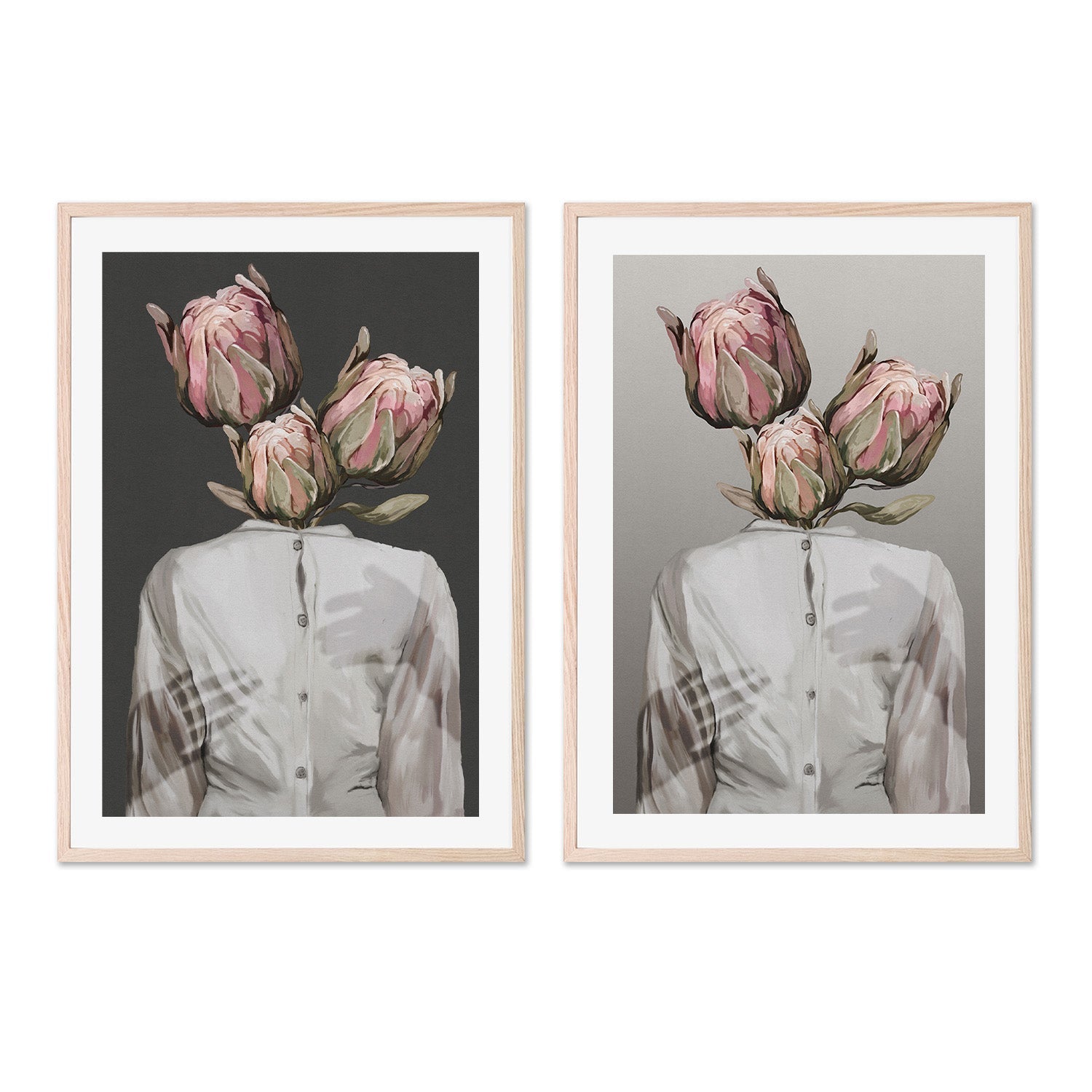 wall-art-print-canvas-poster-framed-Unknown Longing, Style A & B, Set of 2 , By Gabriella Roberg-6